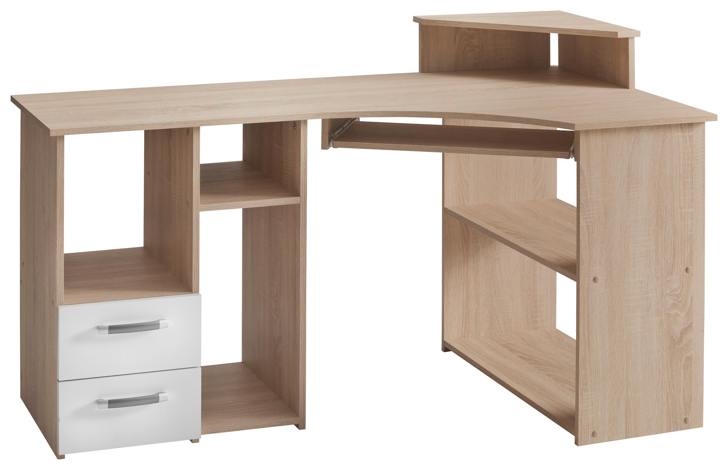 VOGL Möbelfabrik Schreibtisch »Sam«, Breite cm, Online 137 und Shop mit Towerfach im OTTO Tastaturauszug