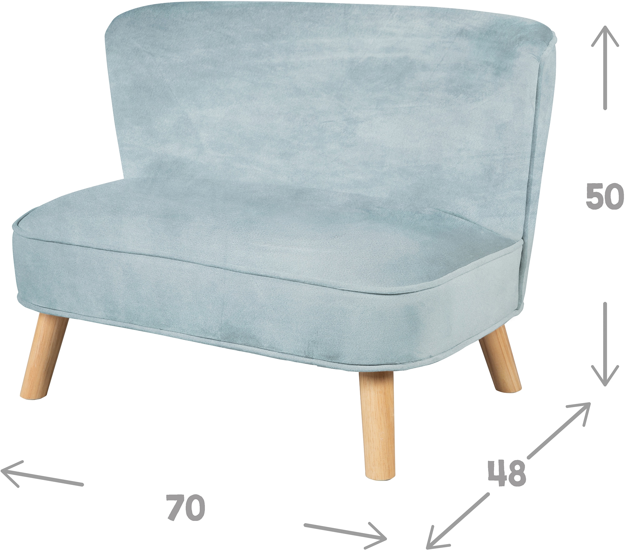 roba® Kindersofa »Lil Sofa«, mit Holzfüßen