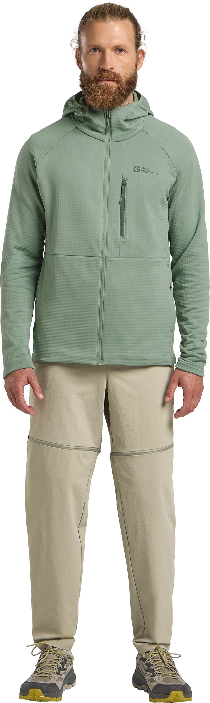 Jack Wolfskin Fleecejacke »KOLBENBERG HOODED FZ M«, mit Kapuze