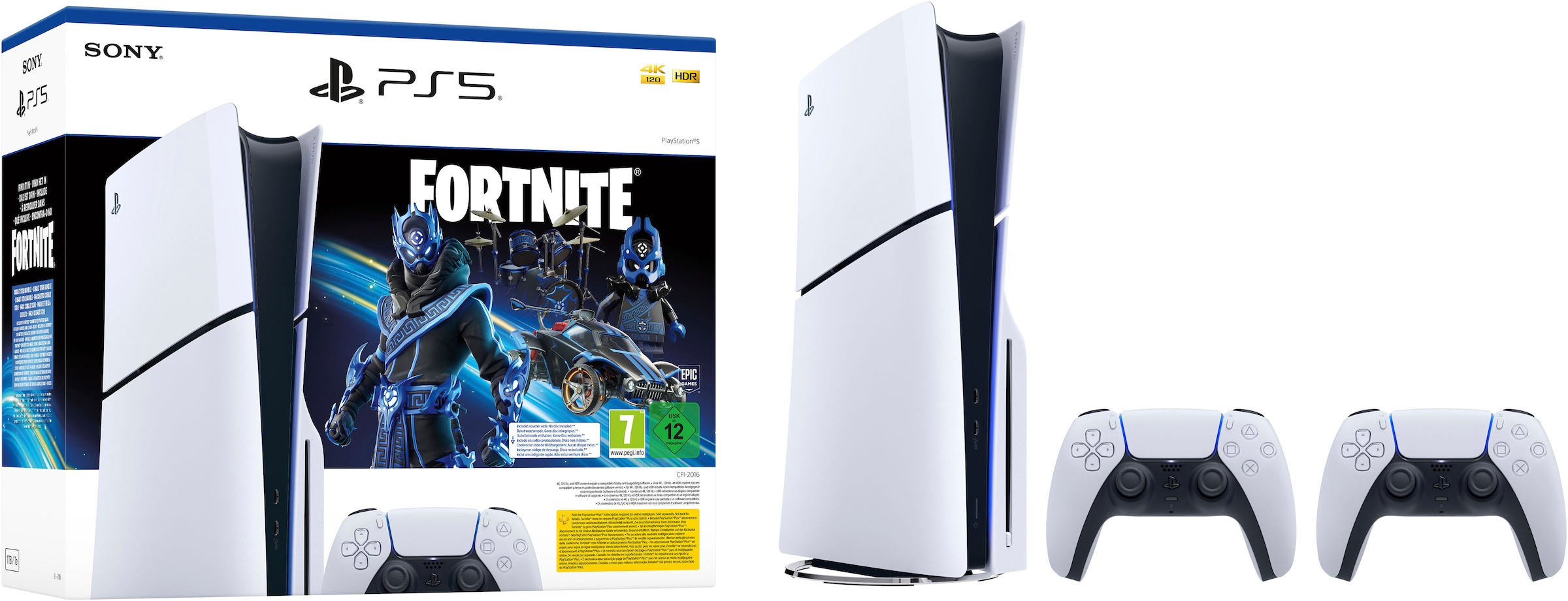 Spielekonsole »Disk Edition (Slim) – Fortnite Cobalt Star Bundle + zweiten DS«