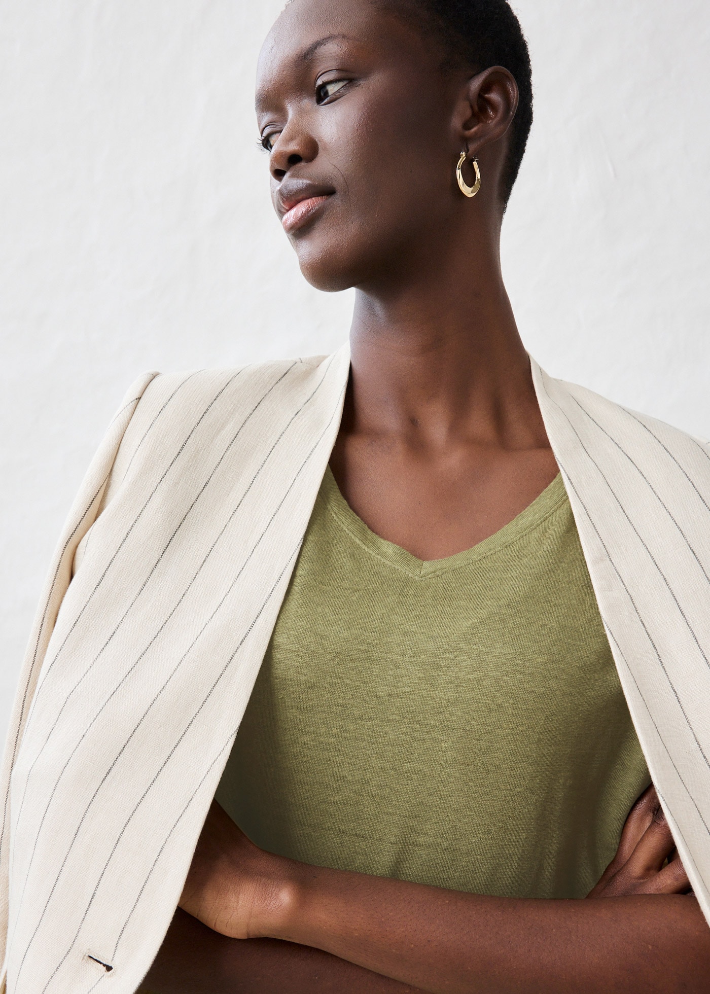 bonprix T-Shirt »Shirt aus reinem Leinen« Shirt aus reinem Leinen