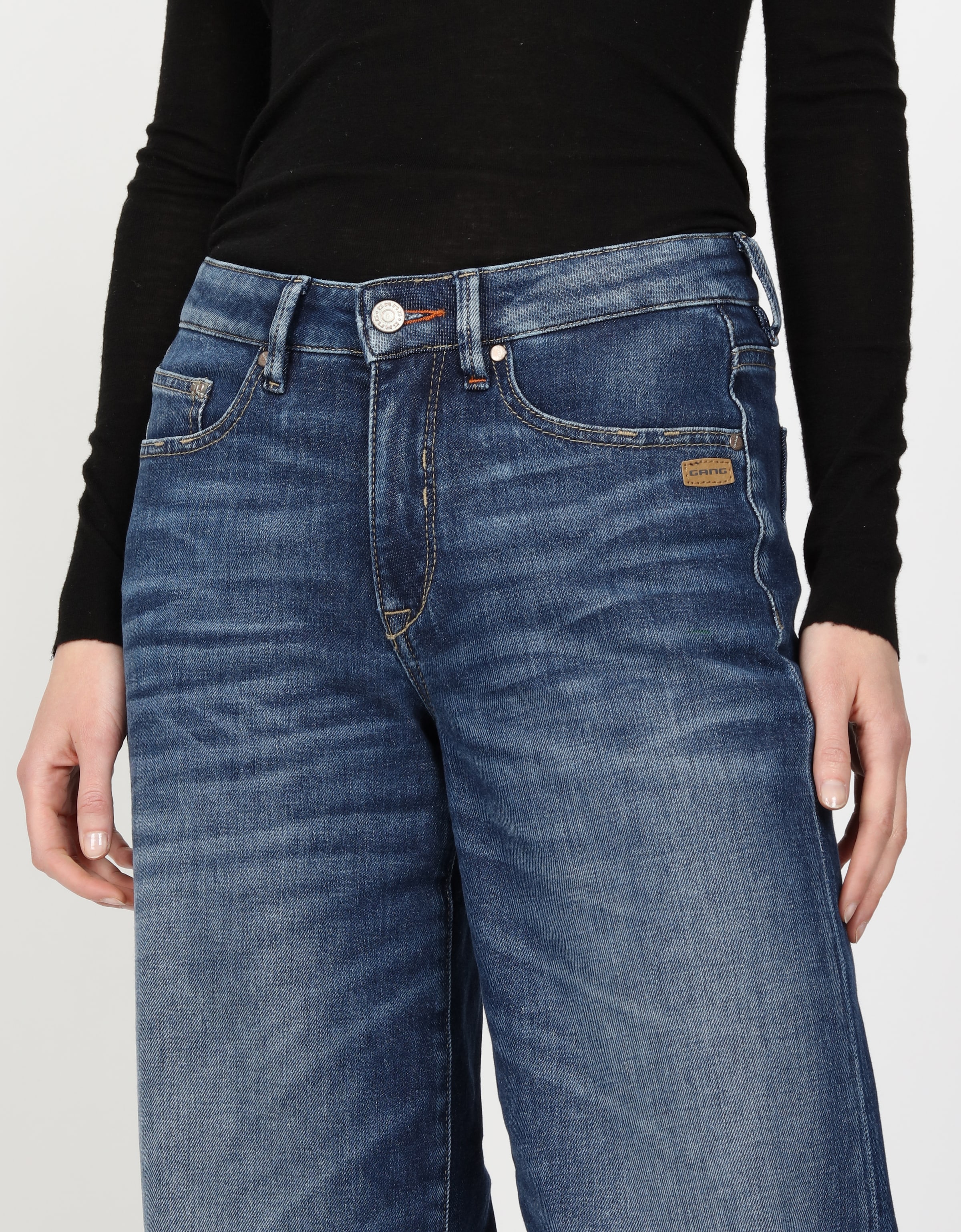 GANG Weite Jeans »94CARLOTTA«, weiter Fit im bodenlangen Palazzo-Style