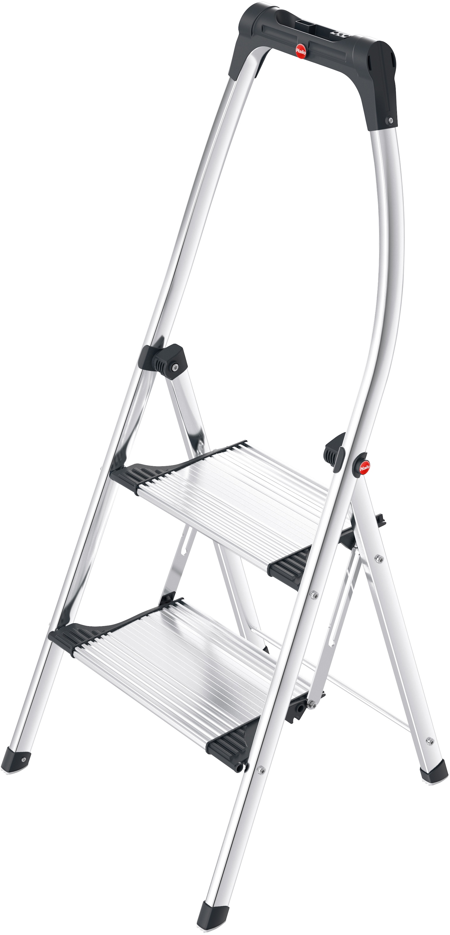 Hailo Klapptritt »Trittleiter - K100 TopLine in grau, Größe B/H/L: 52 cm x 127 cm x 13 cm