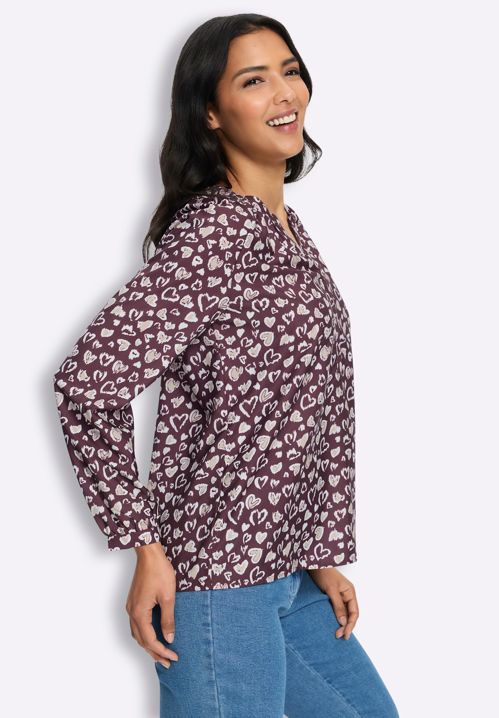 Sieh an! Schlupfbluse »Langarm-Bluse Schlupfbluse«