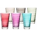 LEONARDO Glas »Colori«, (Set, 6 tlg.), veredelte mit lichtechter Hydroglasur, 280 ml, 6-teilig