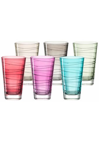 LEONARDO Glas »Colori«, (Set, 6 tlg.), veredelte mit lichtechter Hydroglasur, 280 ml,... kaufen