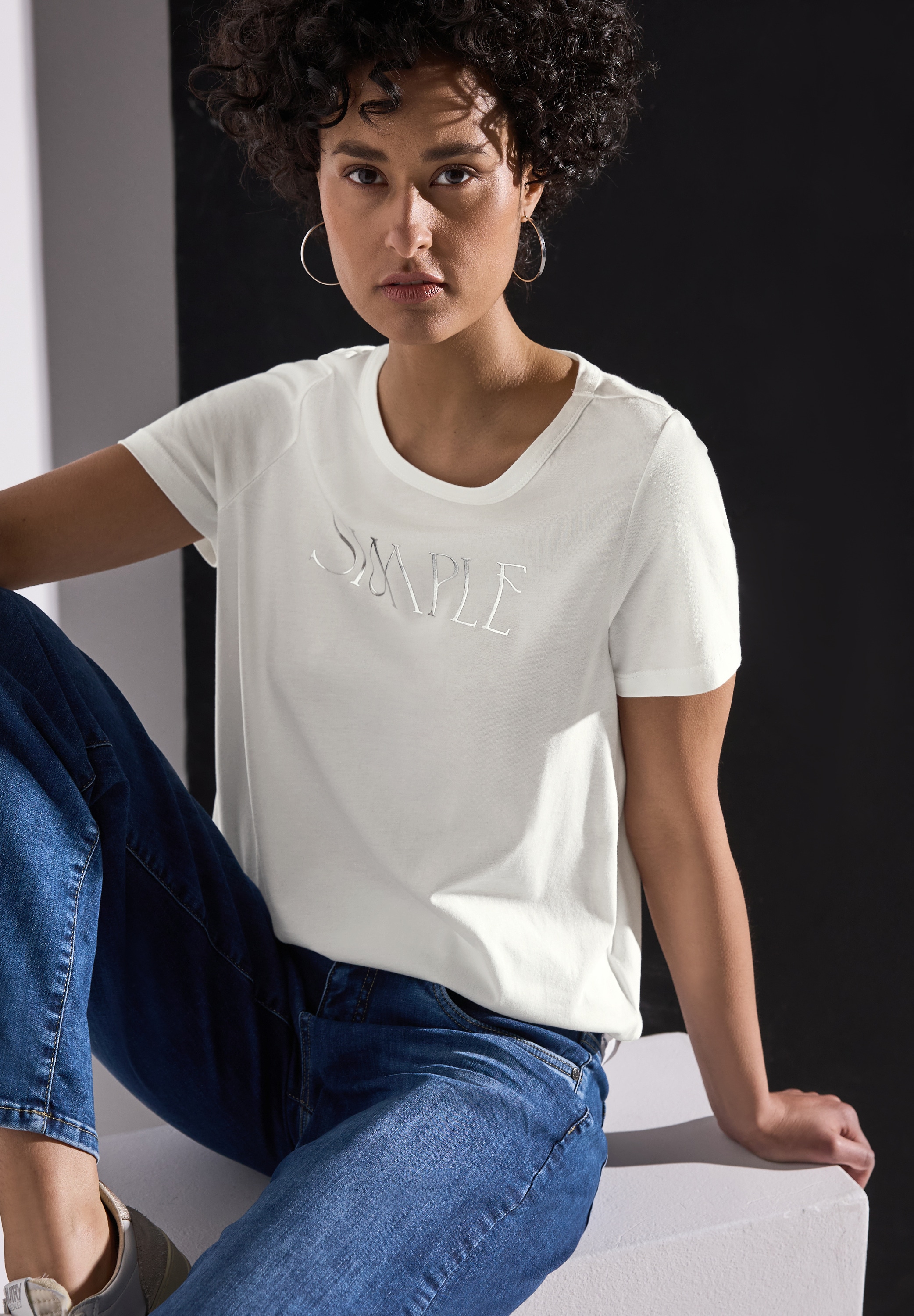 STREET ONE T-Shirt, mit Wording-Print