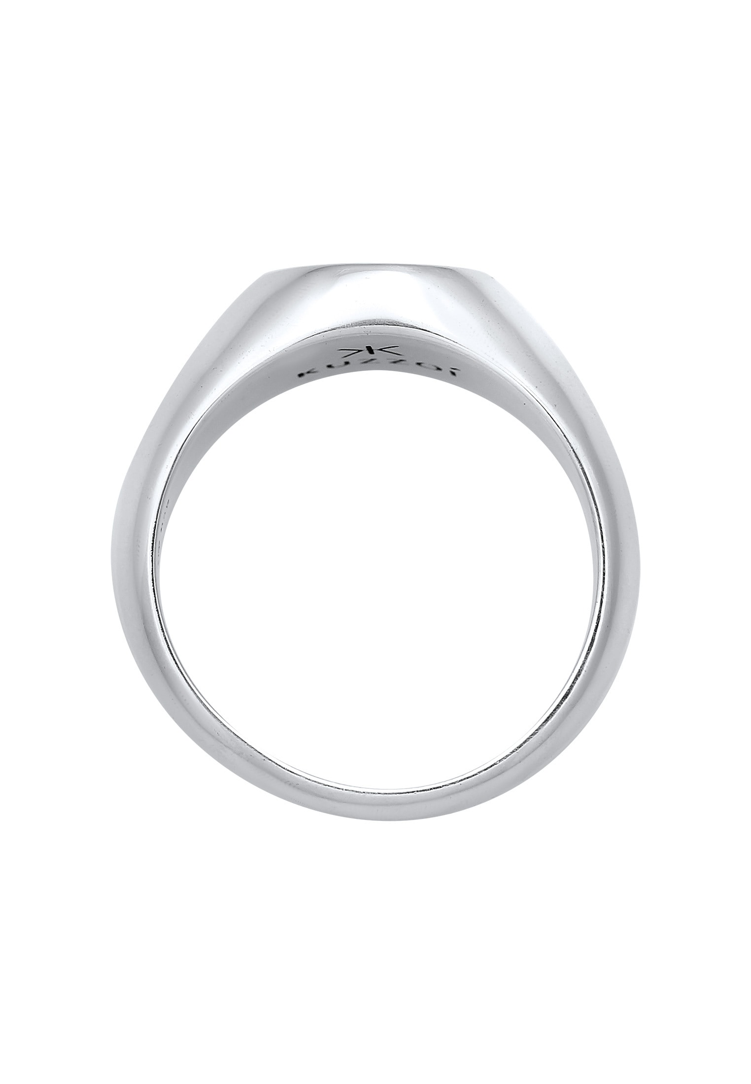 Kuzzoi Siegelring »Ring Herren Siegelring Smiling Emaille 925 Silber«