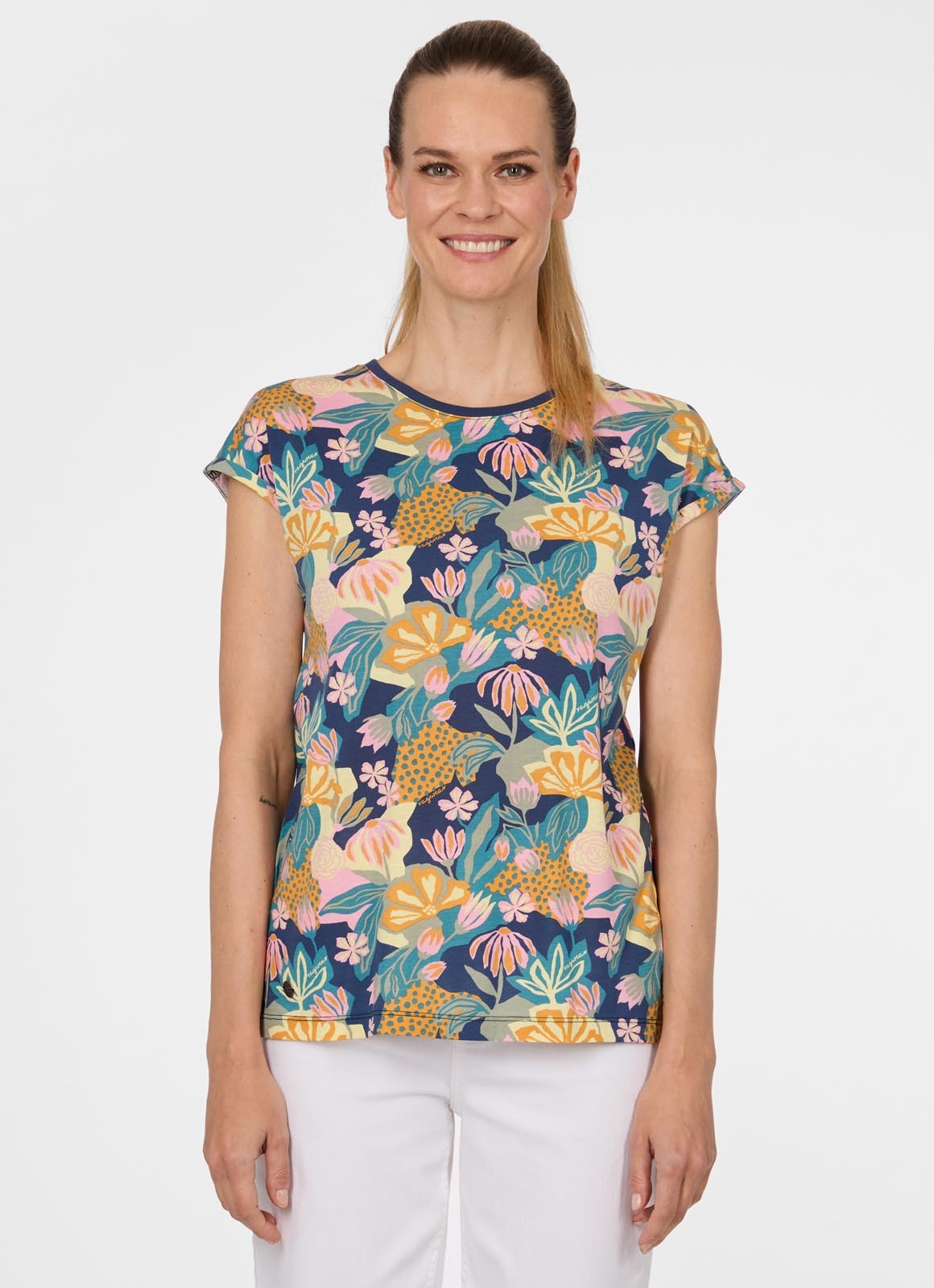 Ragwear T-Shirt »DIONA PRINT« aus Baumwollmischung, mit Modal, normale Passform, Kurzarm