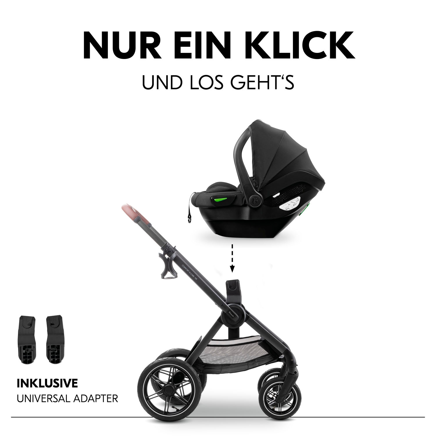Hauck Kombi-Kinderwagen »Comfort N Care Air«, 22 kg, Belastbarkeit bis 22 kg