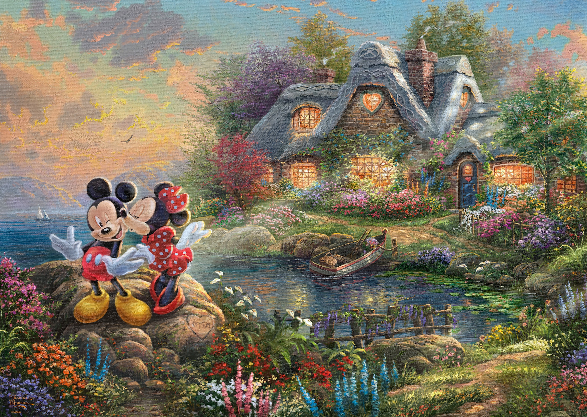 Schmidt Spiele Puzzle »Disney, Sweethearts Mickey & Minnie«, Thomas Kinkade