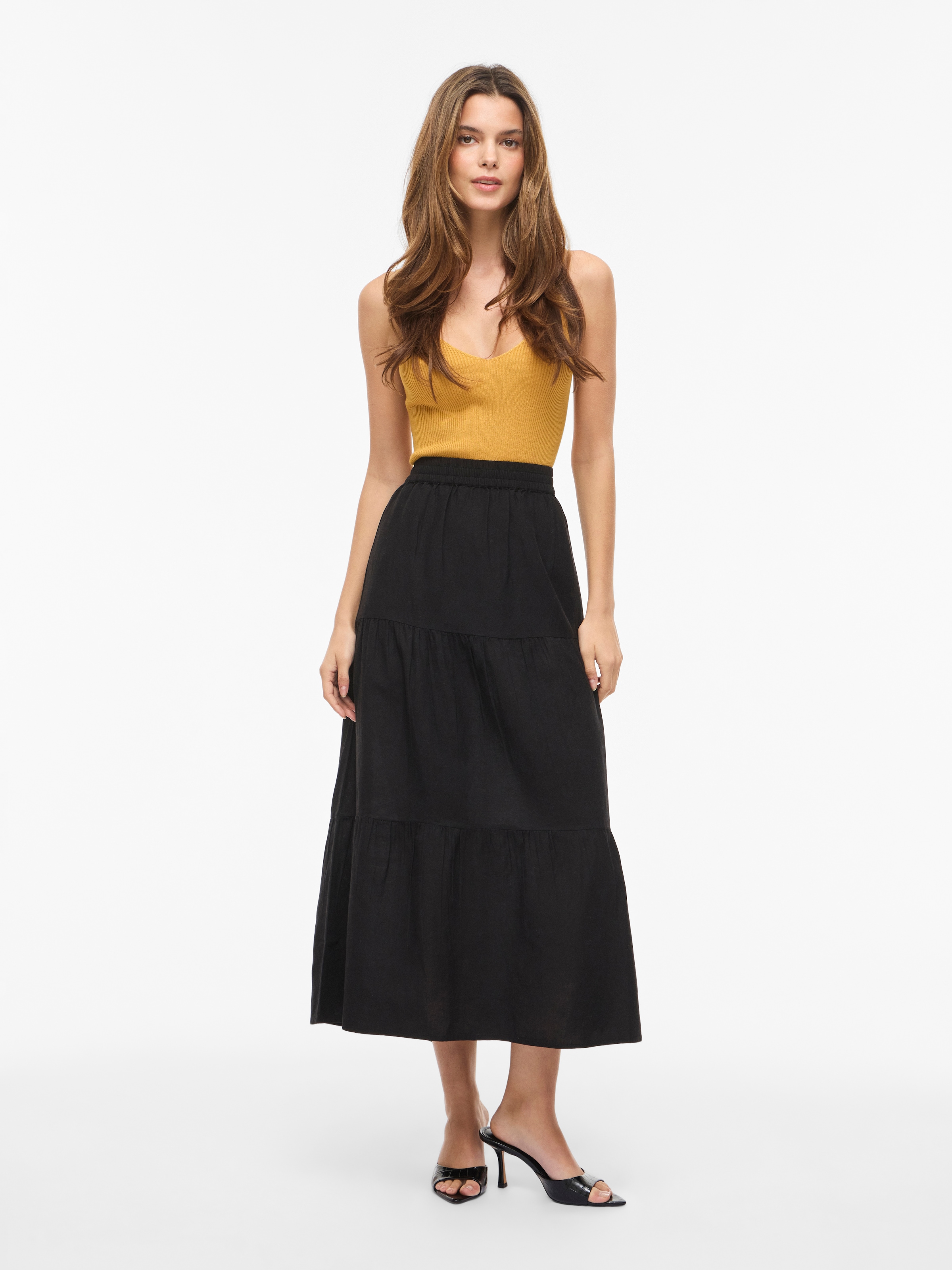 Vila Maxirock »VIPRISILLA HW ANKLE SKIRT - NOOS«