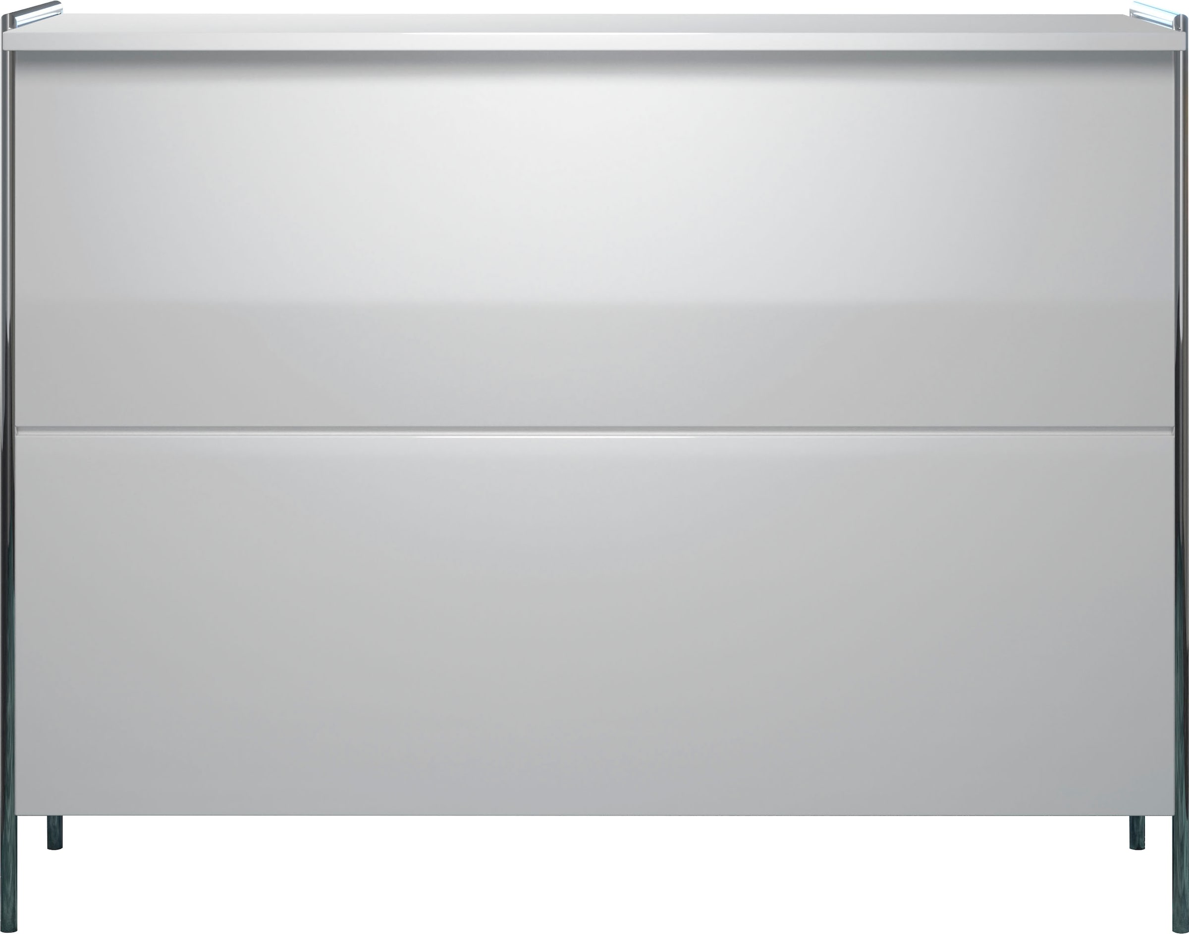 Places of Style Tresentisch »Imperia«, Mobile Bar mit Chromrahmen, viel Stauraum - (B/T/H) 140/48/109 cm