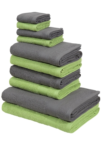 my home Handtuch Set »Afri«, Set, 10 tlg., Walkfrottee, 100% Baumwolle, weich, mit... kaufen