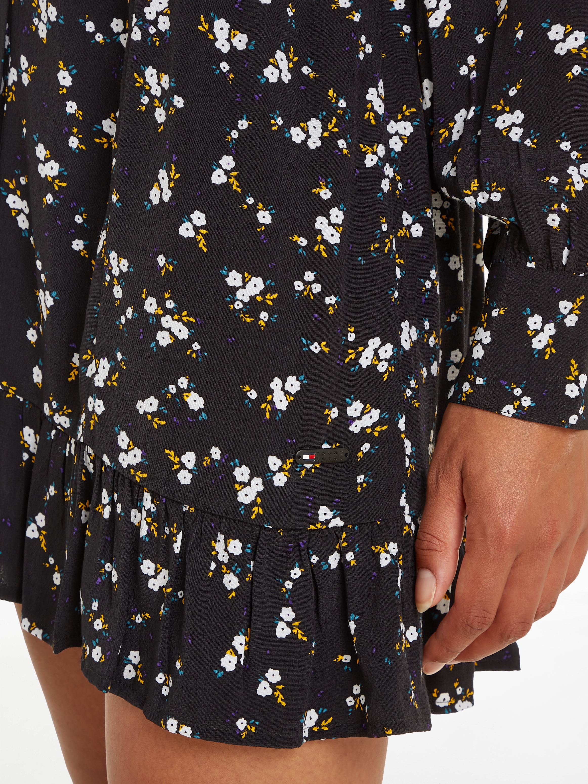 Tommy Jeans Curve Blusenkleid »TJW MINI FLORAL BELTED DRESS EXT«, Große Größen