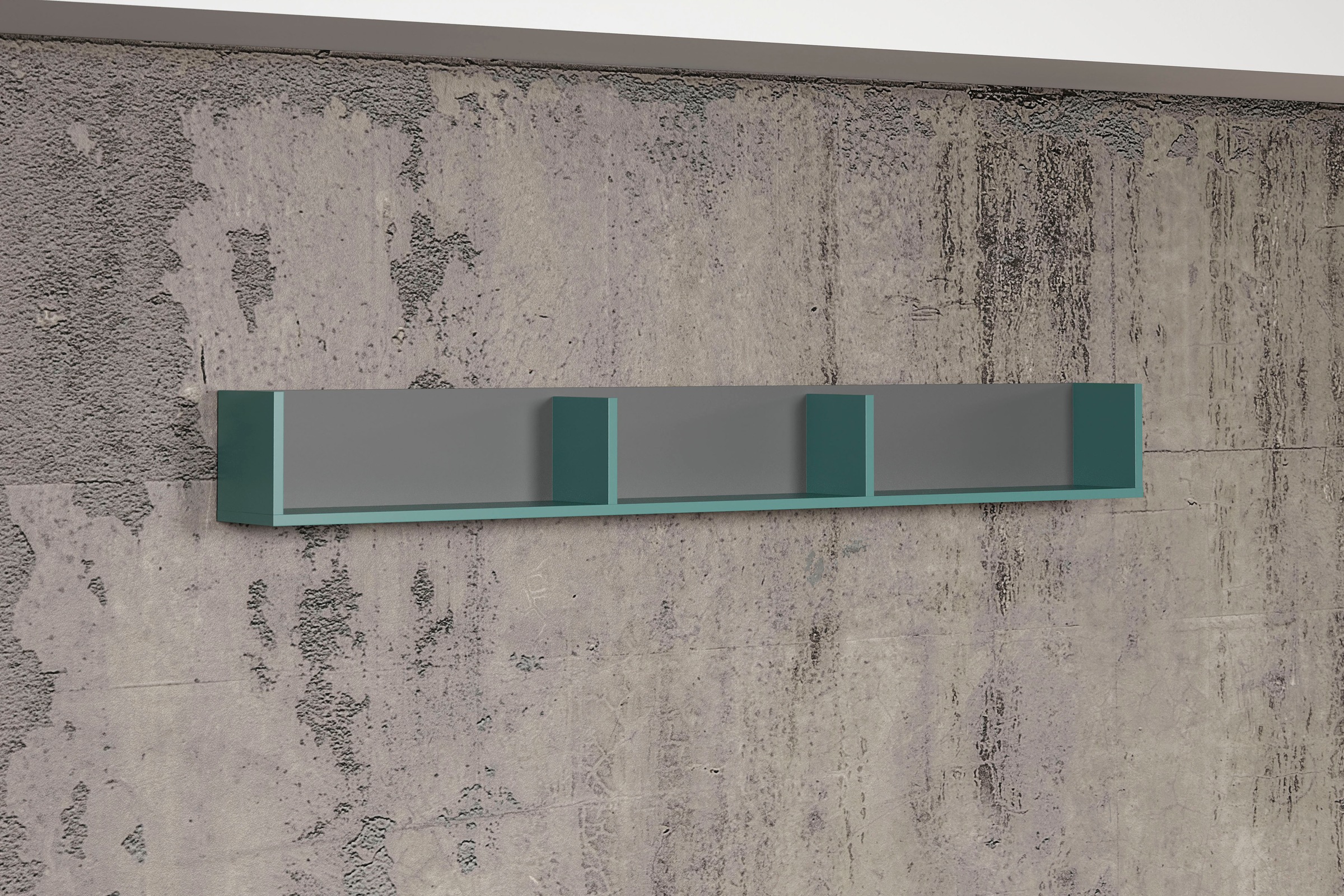 andas Wandboard »Mikkeline«, (1 St.), zweifarbiges Regal, 3 Fächer für Wandbefestigung (Breite 163 cm)