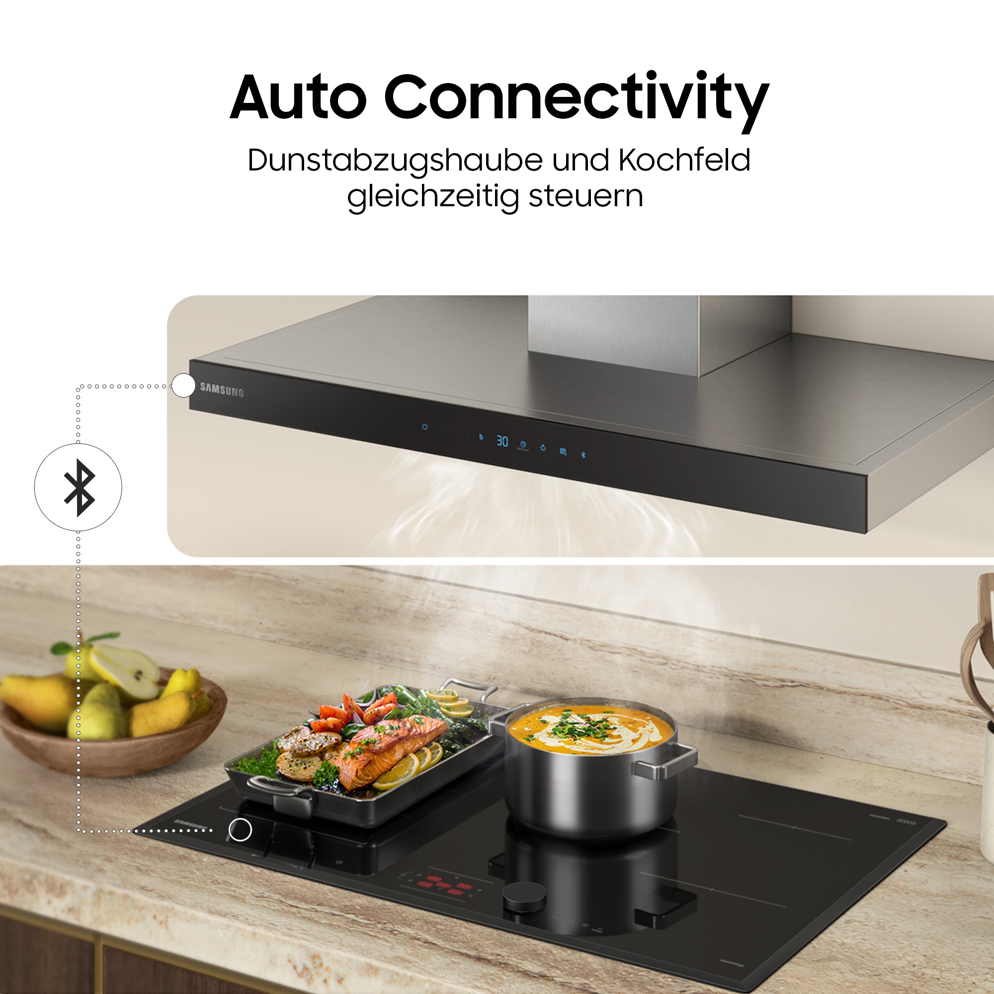 Samsung Flex-Induktions-Kochfeld »NZ64B5046JK/U1« Mehr Flexibilität und viel Platz deine Pfannen & Töpfe. Mit WiFi