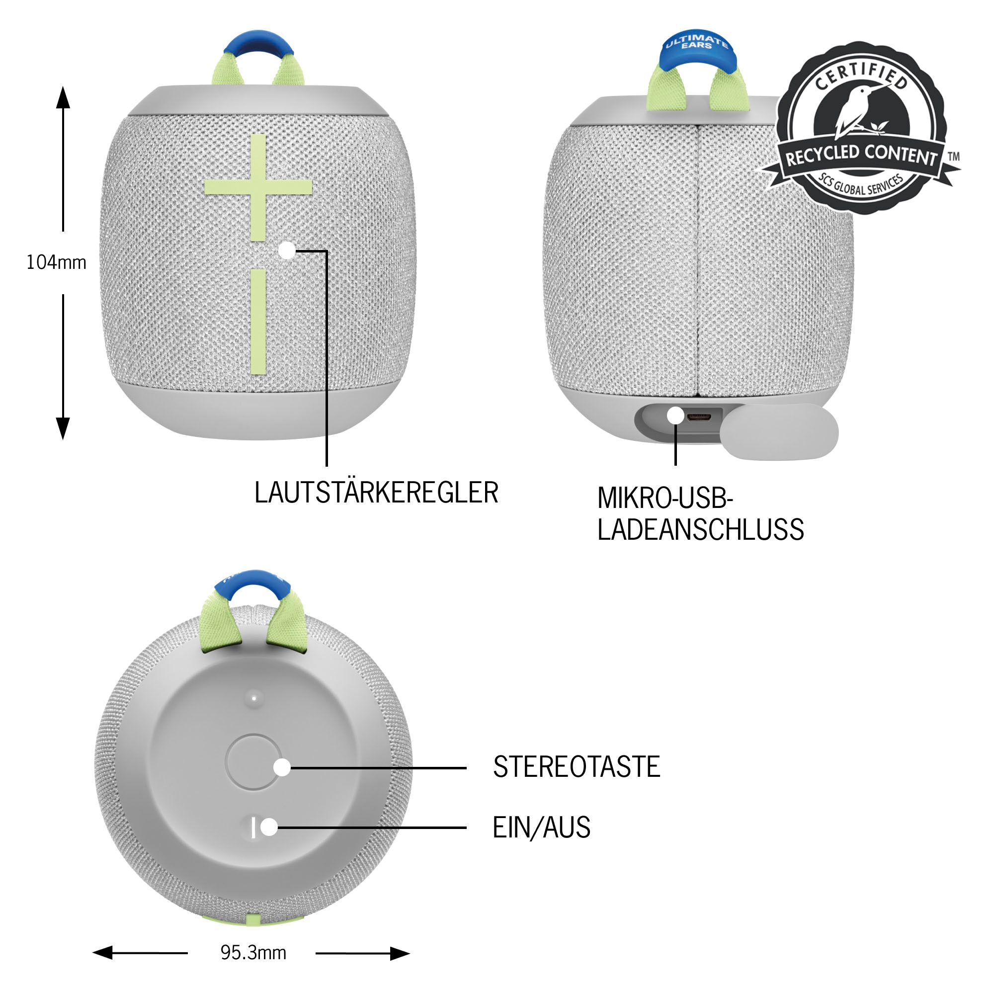 Ultimate Ears Bluetooth-Lautsprecher »WONDERBOOM 3 ULTIMATE EARS«, 360°-SOUND
