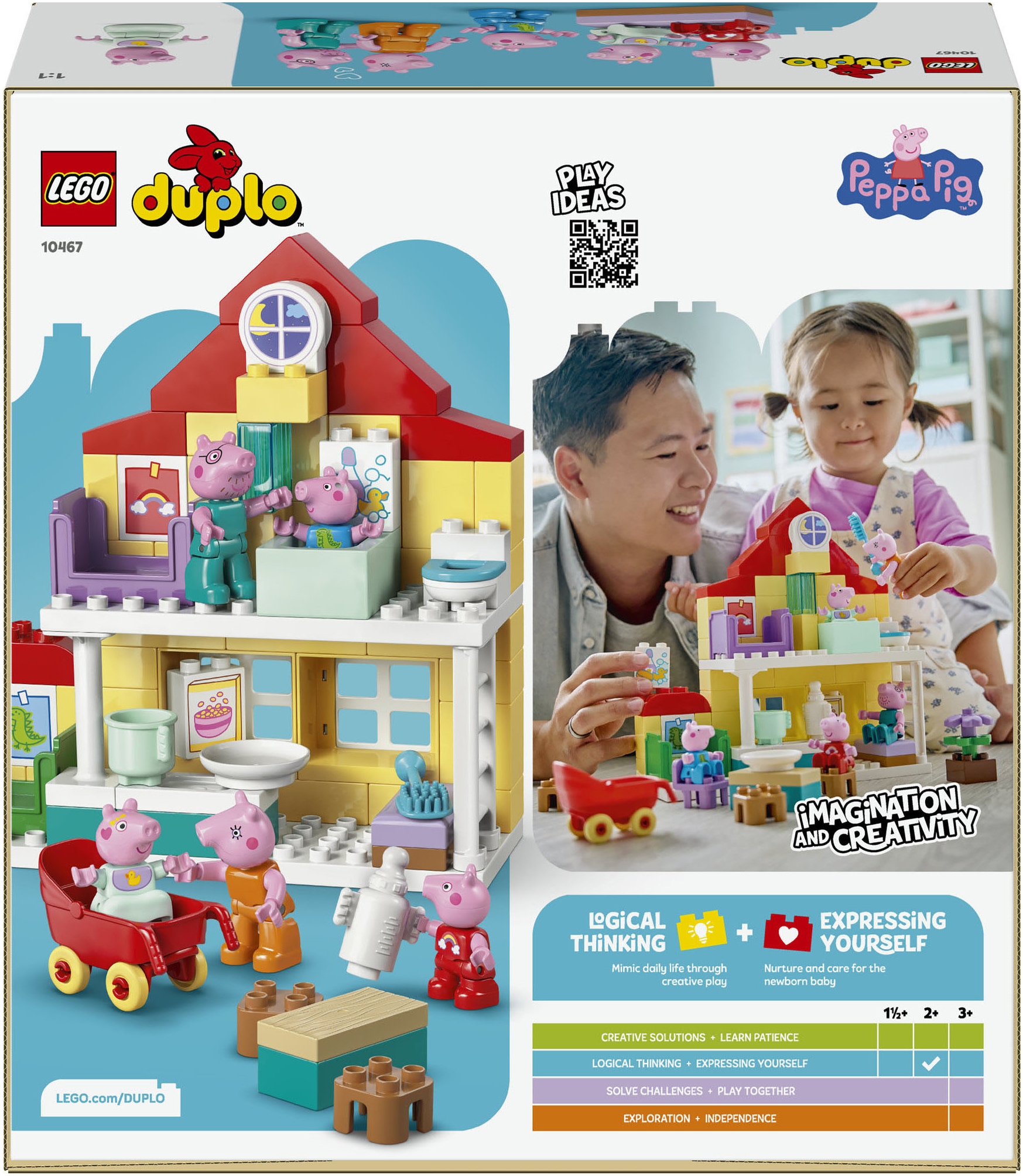 LEGO® Konstruktionsspielsteine »Familienhaus (10467), LEGO DUPLO Peppa Pig«