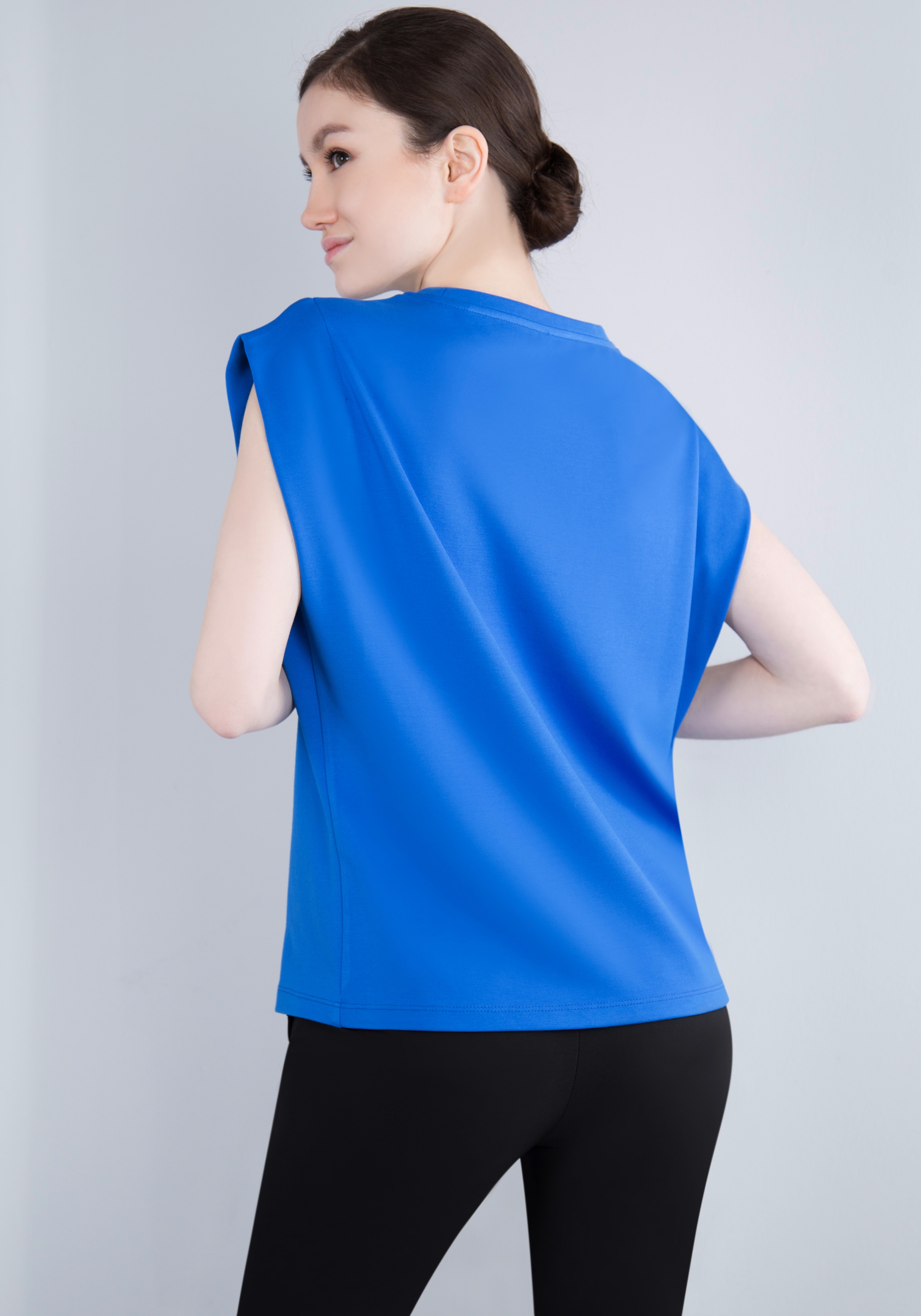 IMPERIAL T-Shirt »Ärmelloses "Punto Milano" Shirt mit eingeschlagen Armlochdetail«
