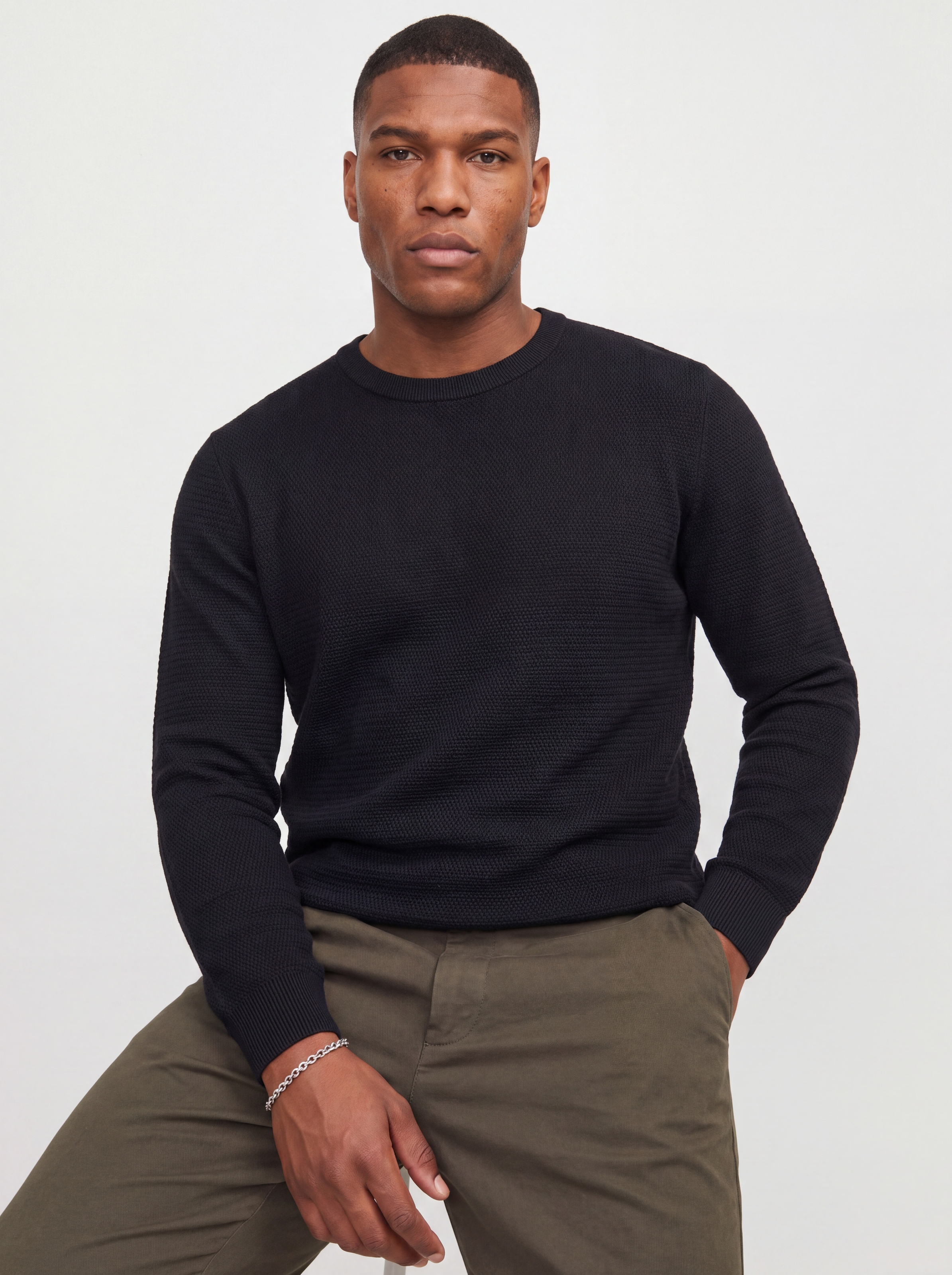 Jack & Jones PlusSize Rundhalspullover »JJERYDER KNIT CREW NECK SN PLS« Baumwolle, normal geschnitten