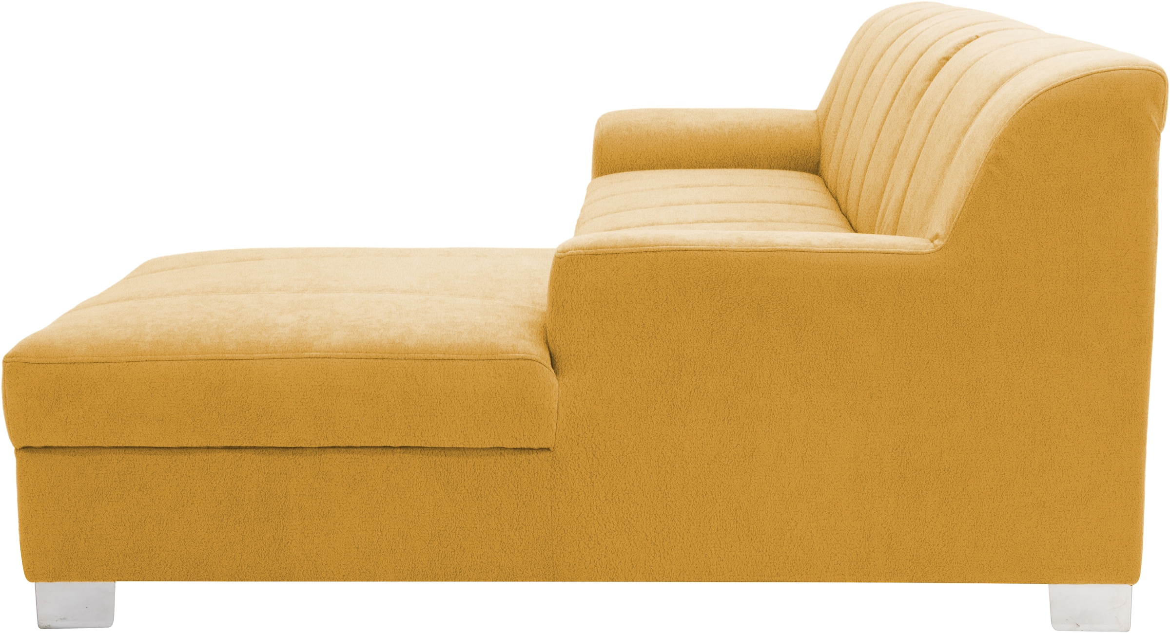 OTTO home Ecksofa »Lolland 241 x 146 cm, modern, mit Steppungen, mittelfester Sitz« L-Form, aus pflegeleichtem, weichem Luxus-Microfaser