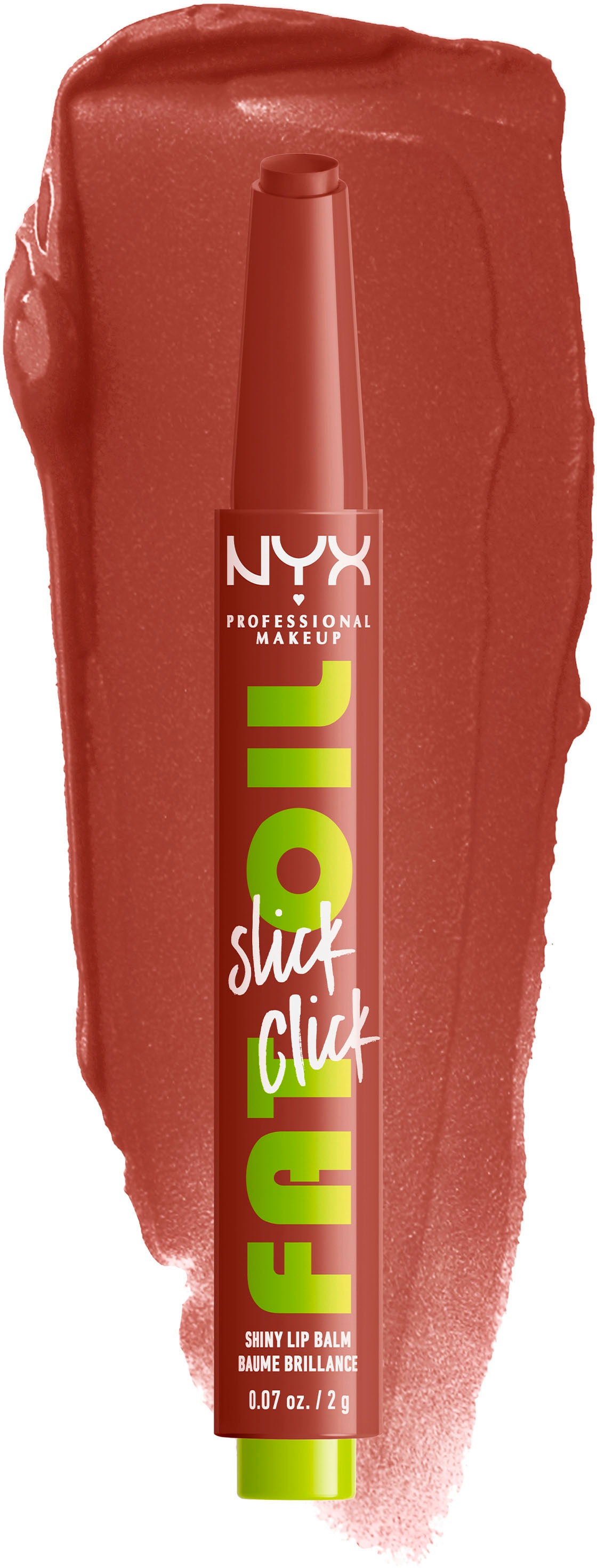 NYX Lippenstift »NYX Professional Makeup Fat Oil Slick Click Link in my Bio«, mit natürlichen Inhaltstoffen