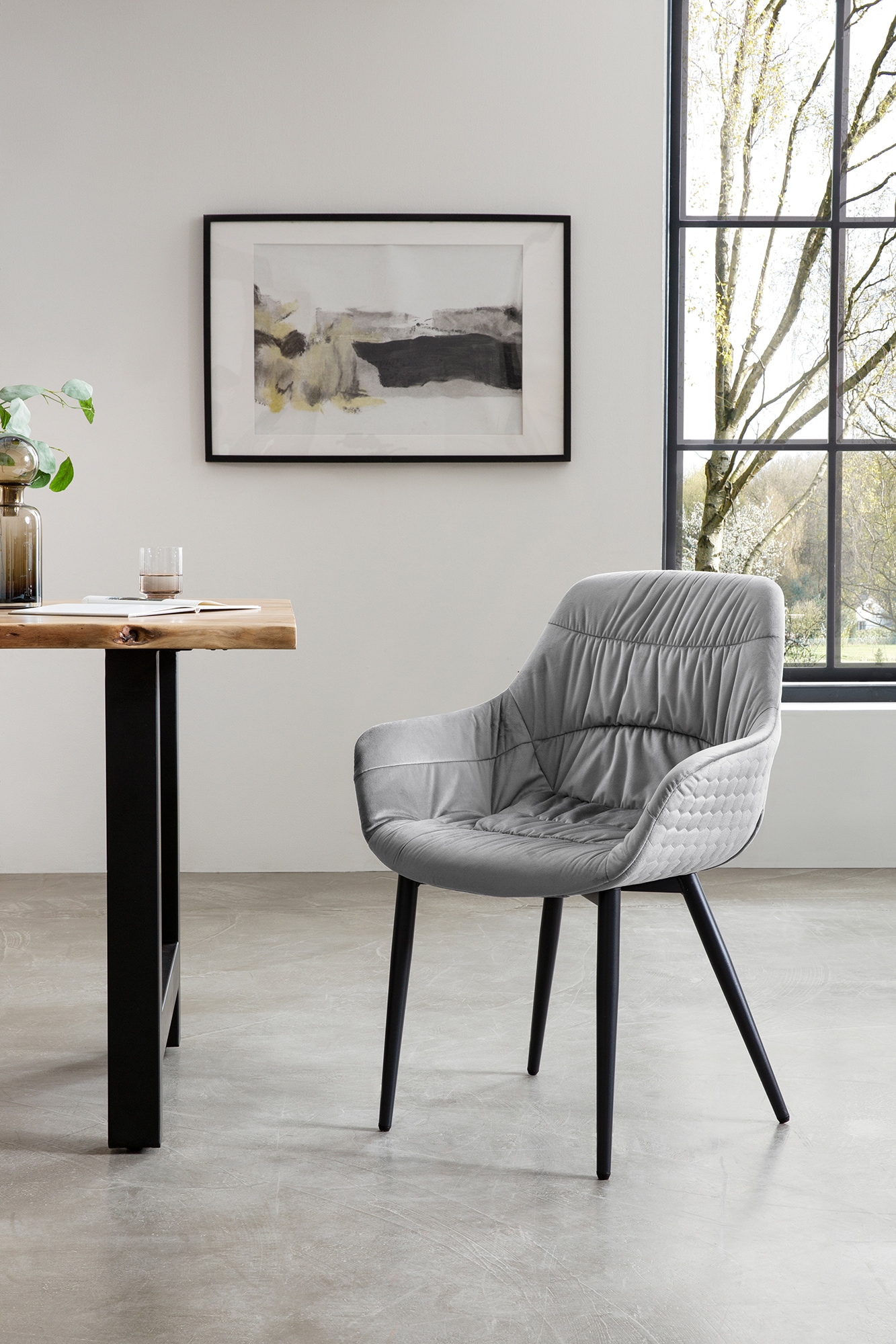 SalesFever Essgruppe »Esszimmerausstattung aus Holz und Metall«