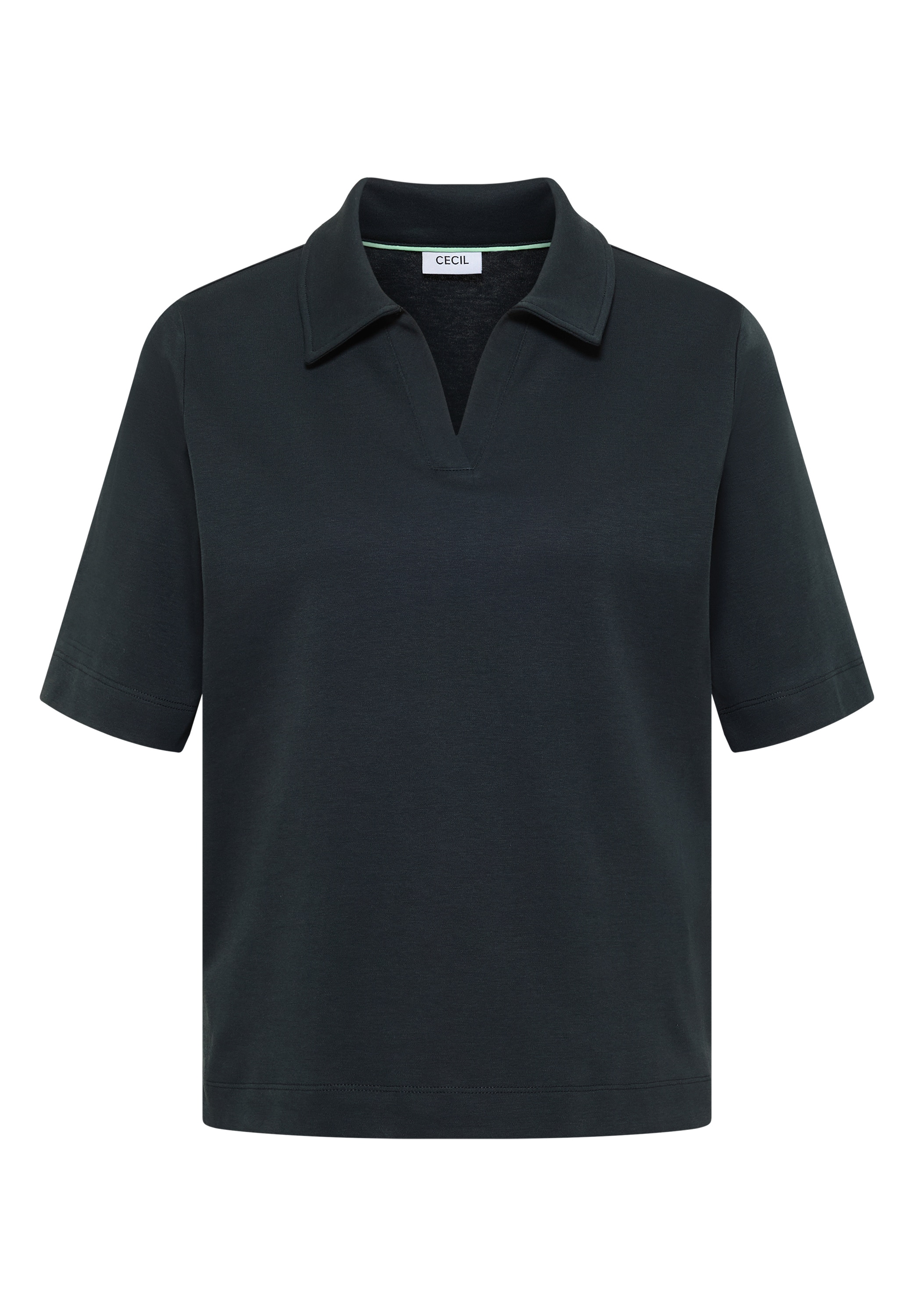 Cecil Poloshirt mit seitlichen Schlitzen im Saum