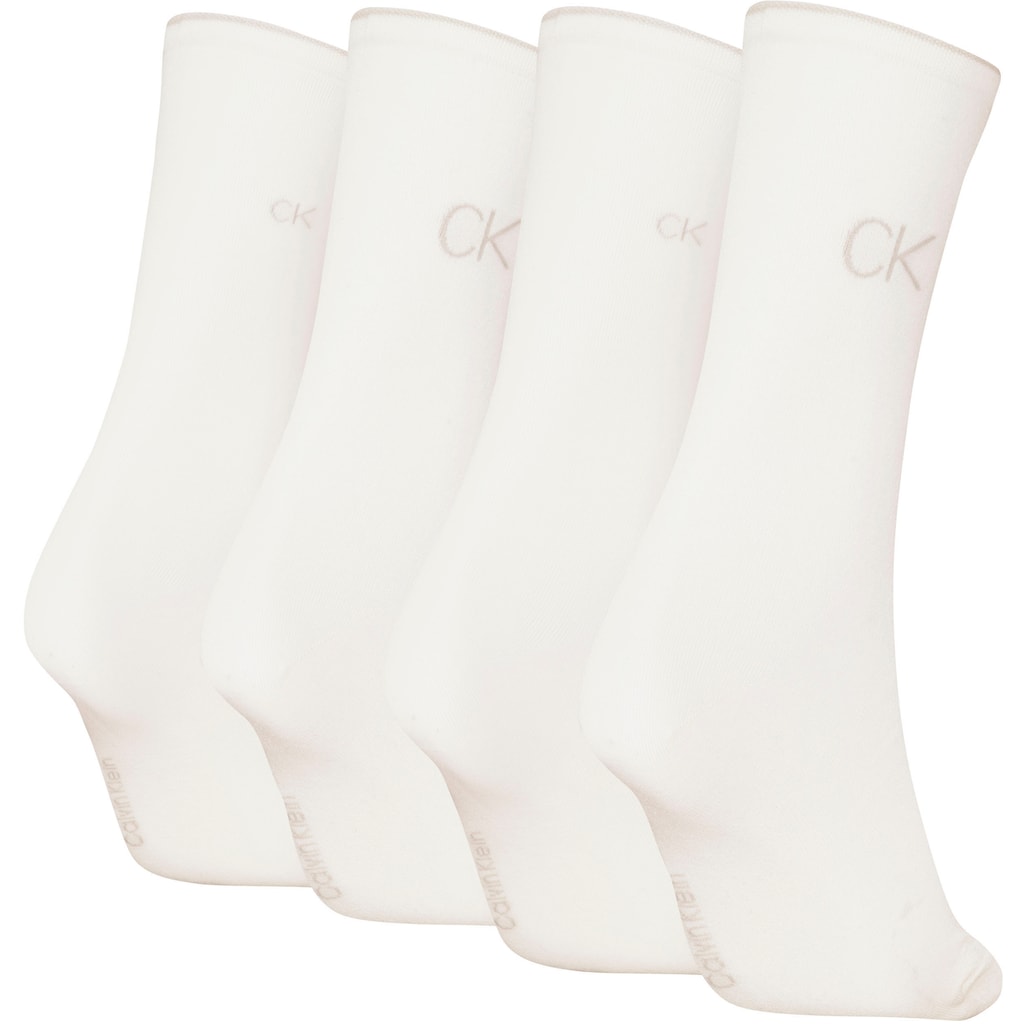 Calvin Klein Socken »CK WOMEN SOCK 4P IRIDESCENT«, (Packung, 4 Paar), mit Logostickerei
