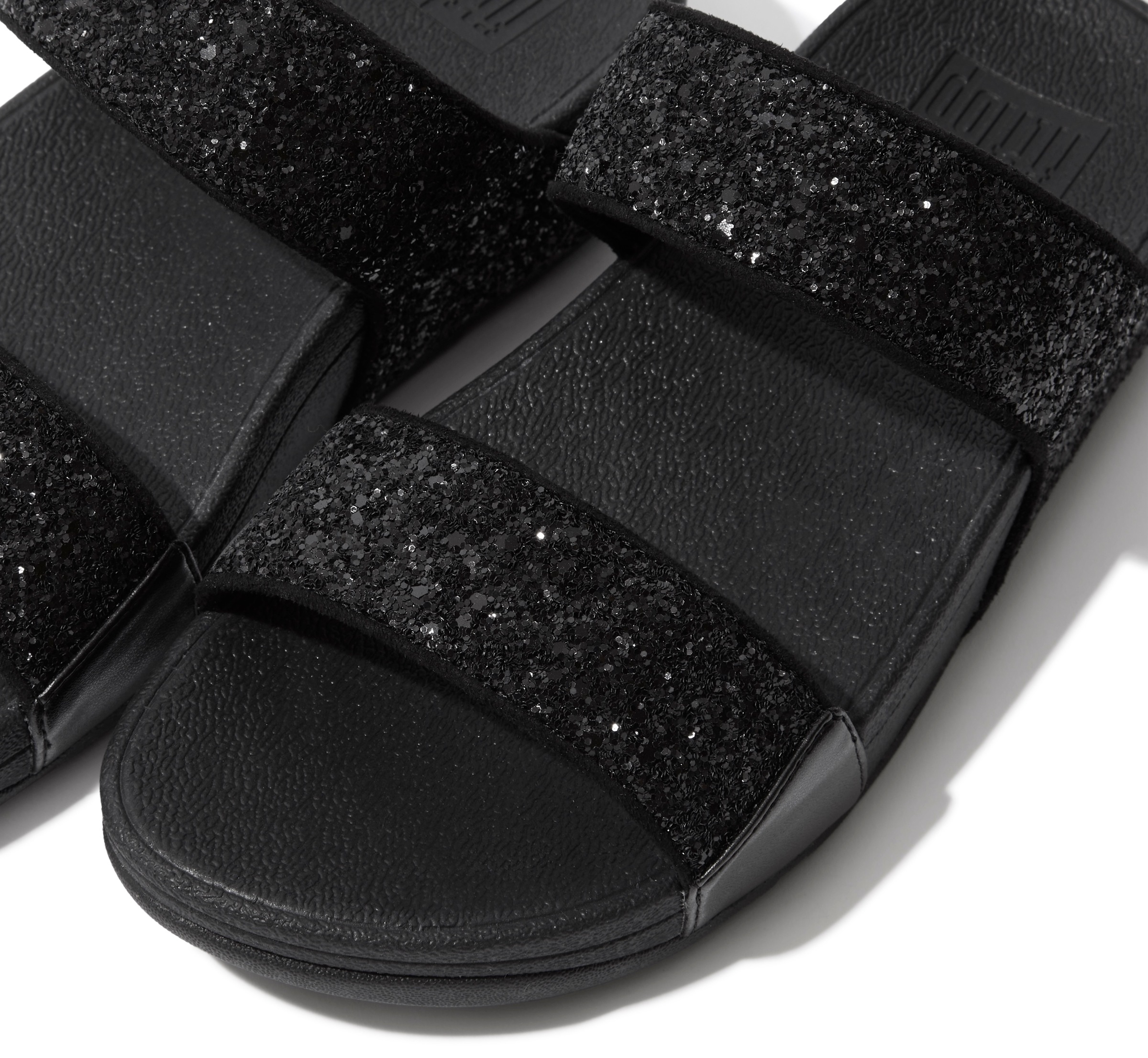 Fitflop Keilpantolette »LULU GLITTER SLIDES«, Pool Slides, Strandschuh mit Glitter