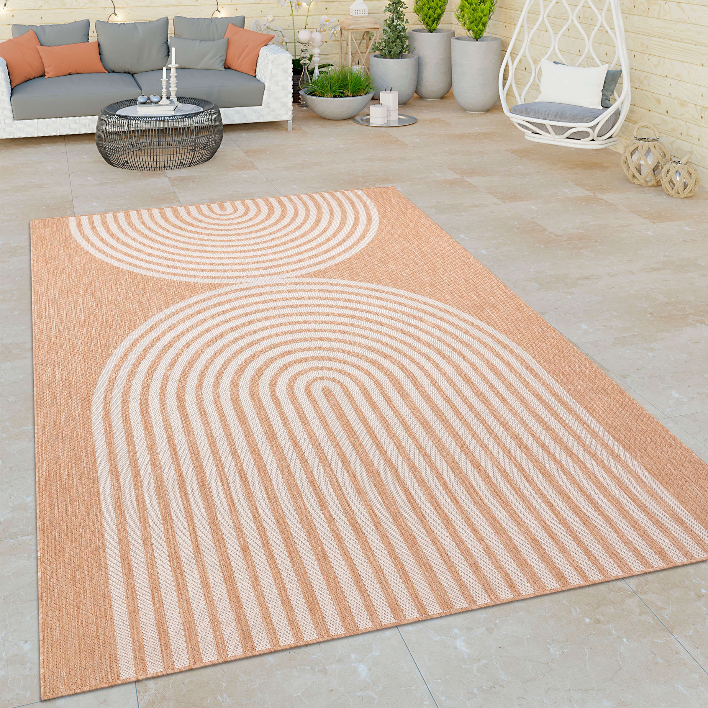 Paco Home Teppich »Illusion 328«, Outdoor online rechteckig, Scandi und Flachgewebe, geeignet bei In- bestellen OTTO Look
