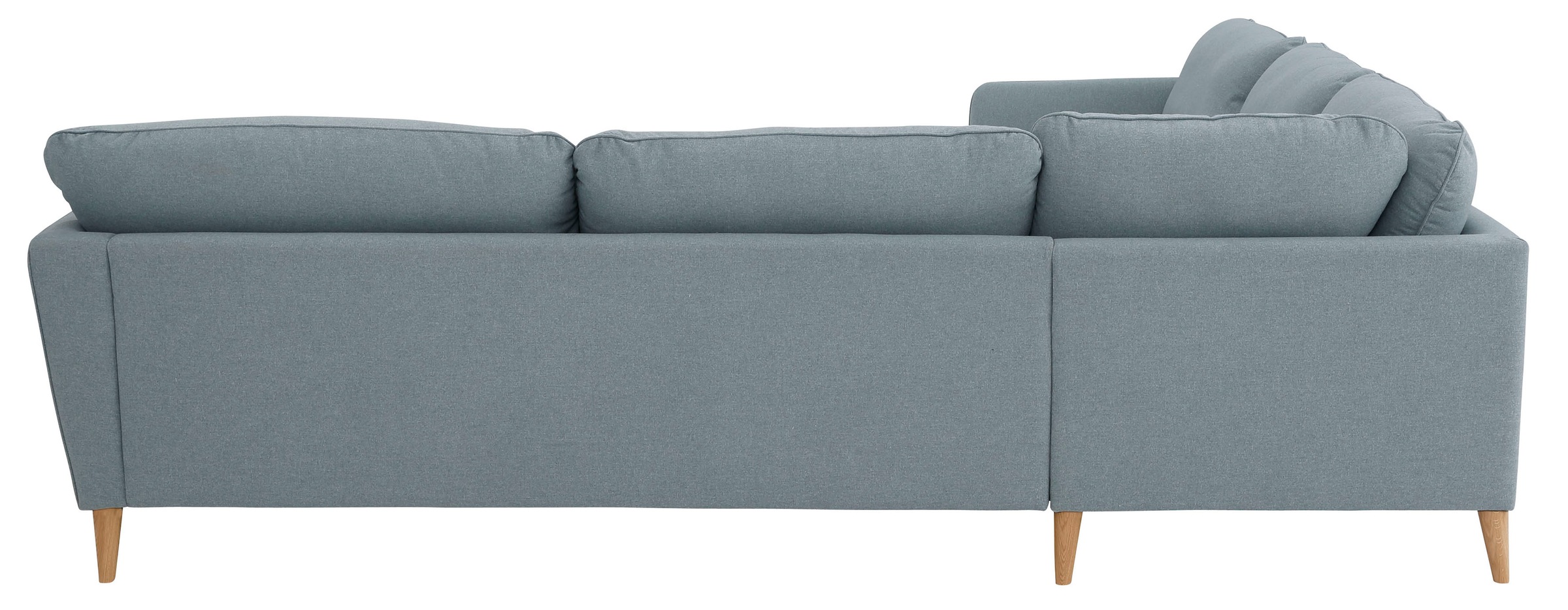 Home affaire Ecksofa »MARSEILLE 278/278 cm, L-Form, Webstoff, Flachgewebe, Filzoptik«, gleichschenklig, Massivholzbeine, Landhausstil, Wellenunterfederung