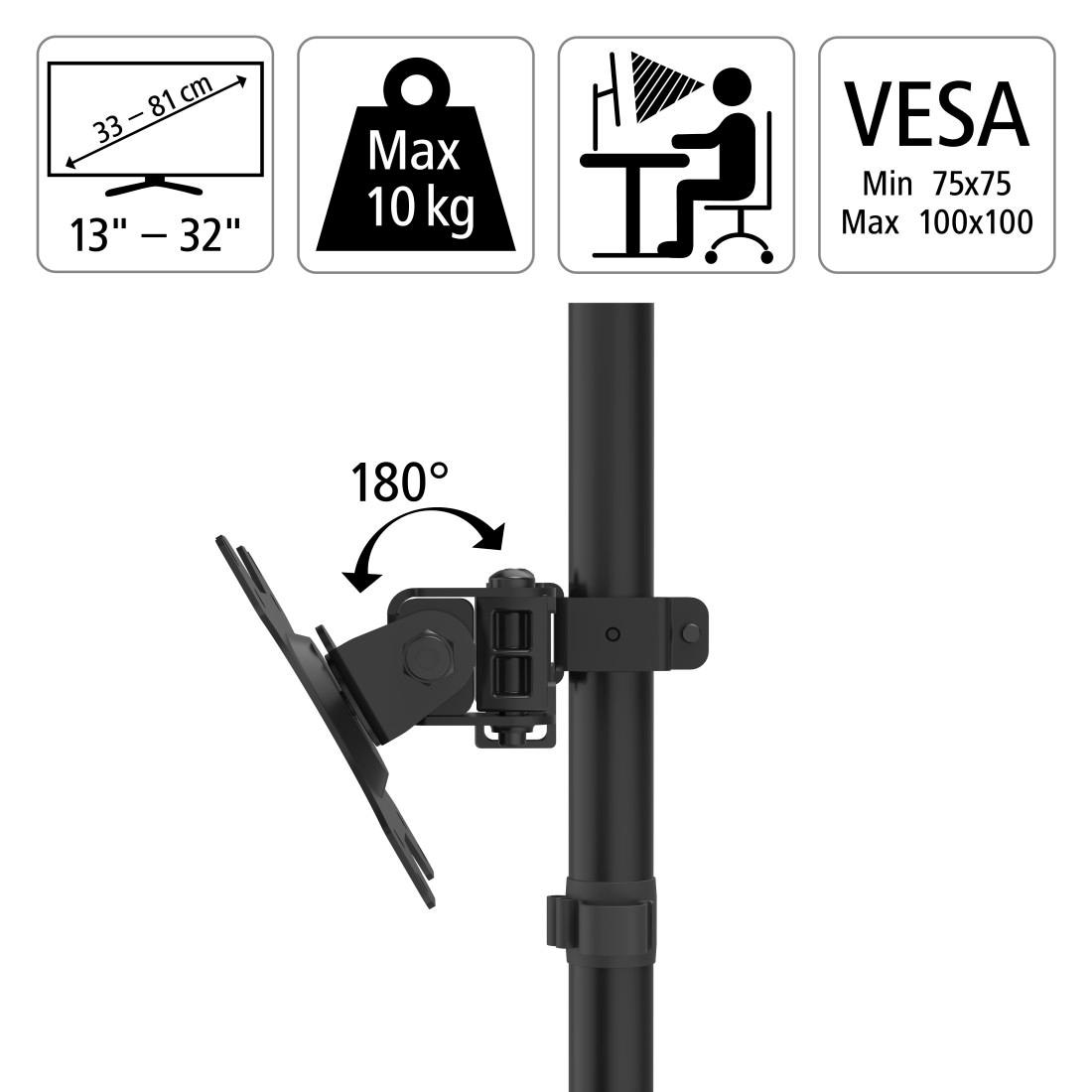 Hama Monitor-Halterung »Bildschirm Halterung, ausziehbar, 13"-32" Monitorarm schwenk-/neigbar« bis 81 cm Zoll