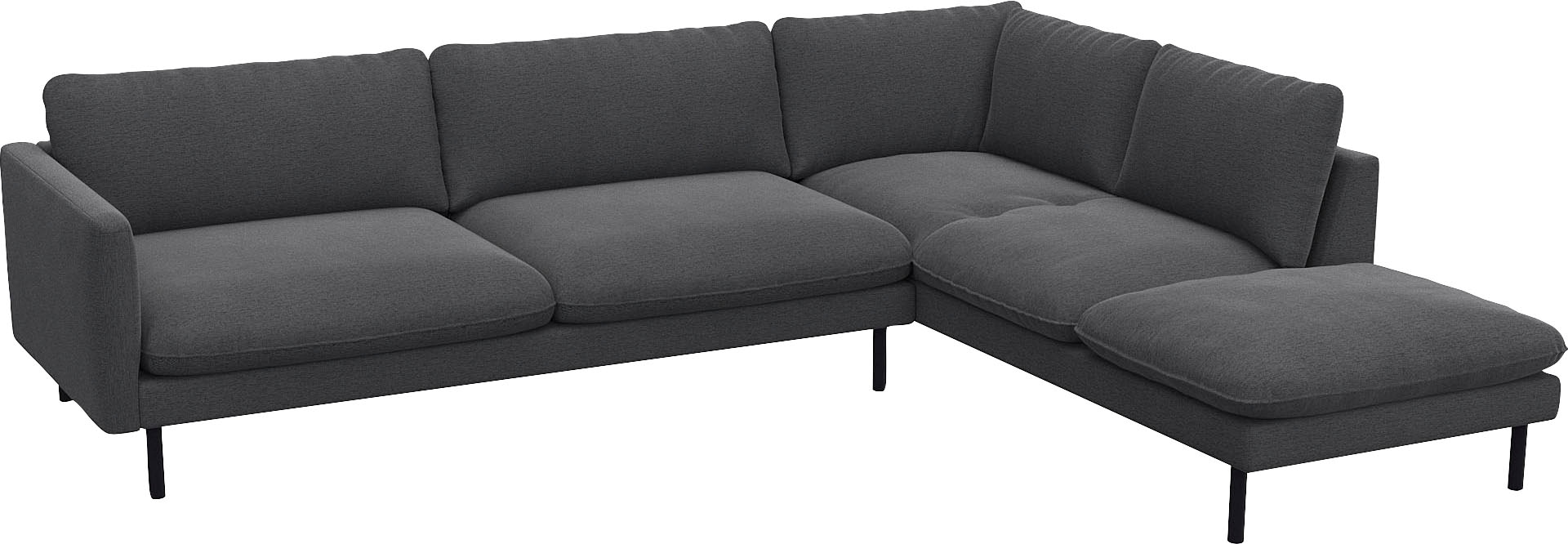 FLEXLUX Ecksofa »Bolzano, elegant und bequem, L-Form« Sitzaufbau mit Kaltschaum & Stahl-Wellen, lose Sitz -& Rückenkissen