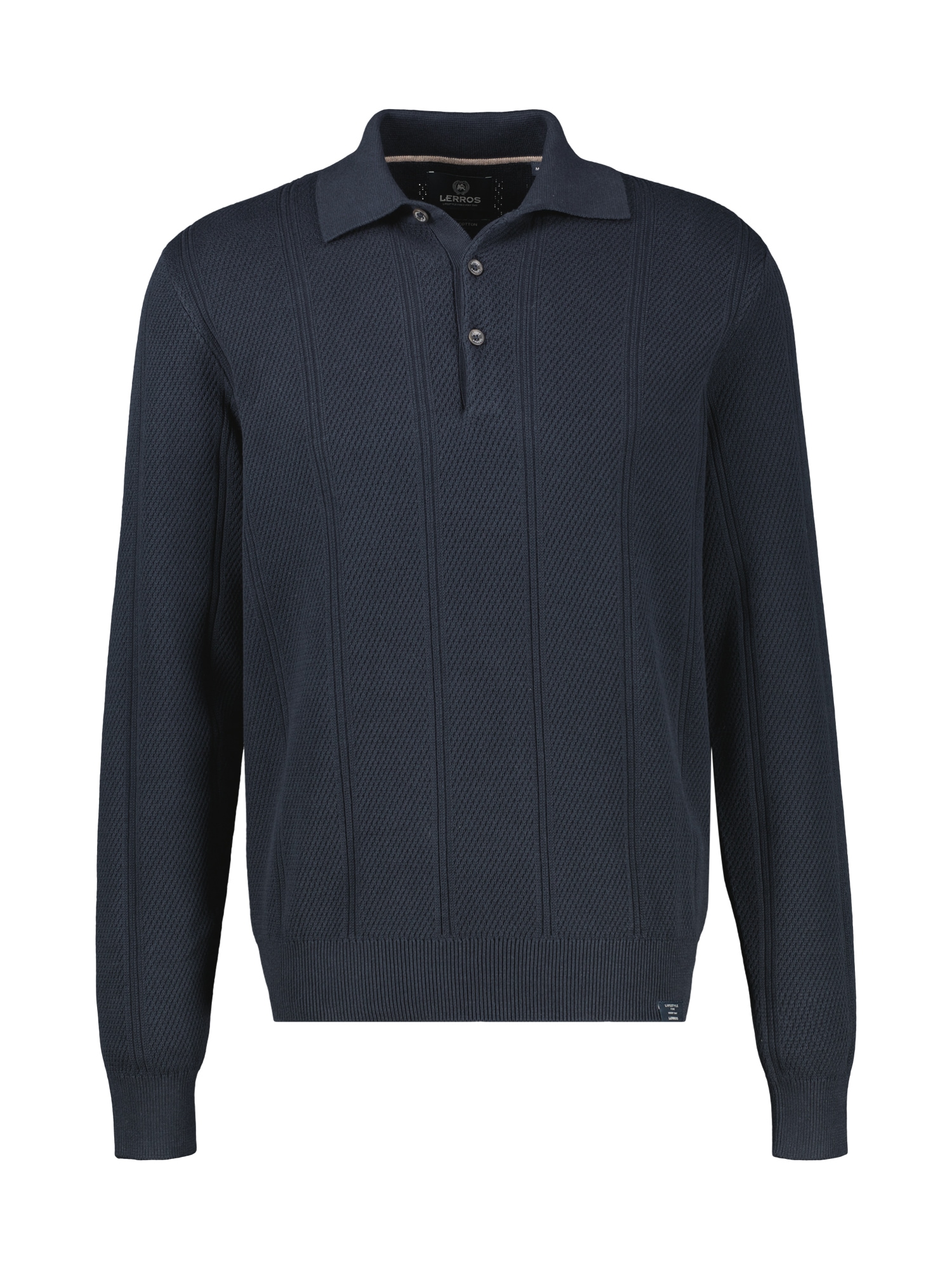 LERROS Langarm-Poloshirt »Elegantes Langarmpolo mit raffinierten Vertikalstreifen«