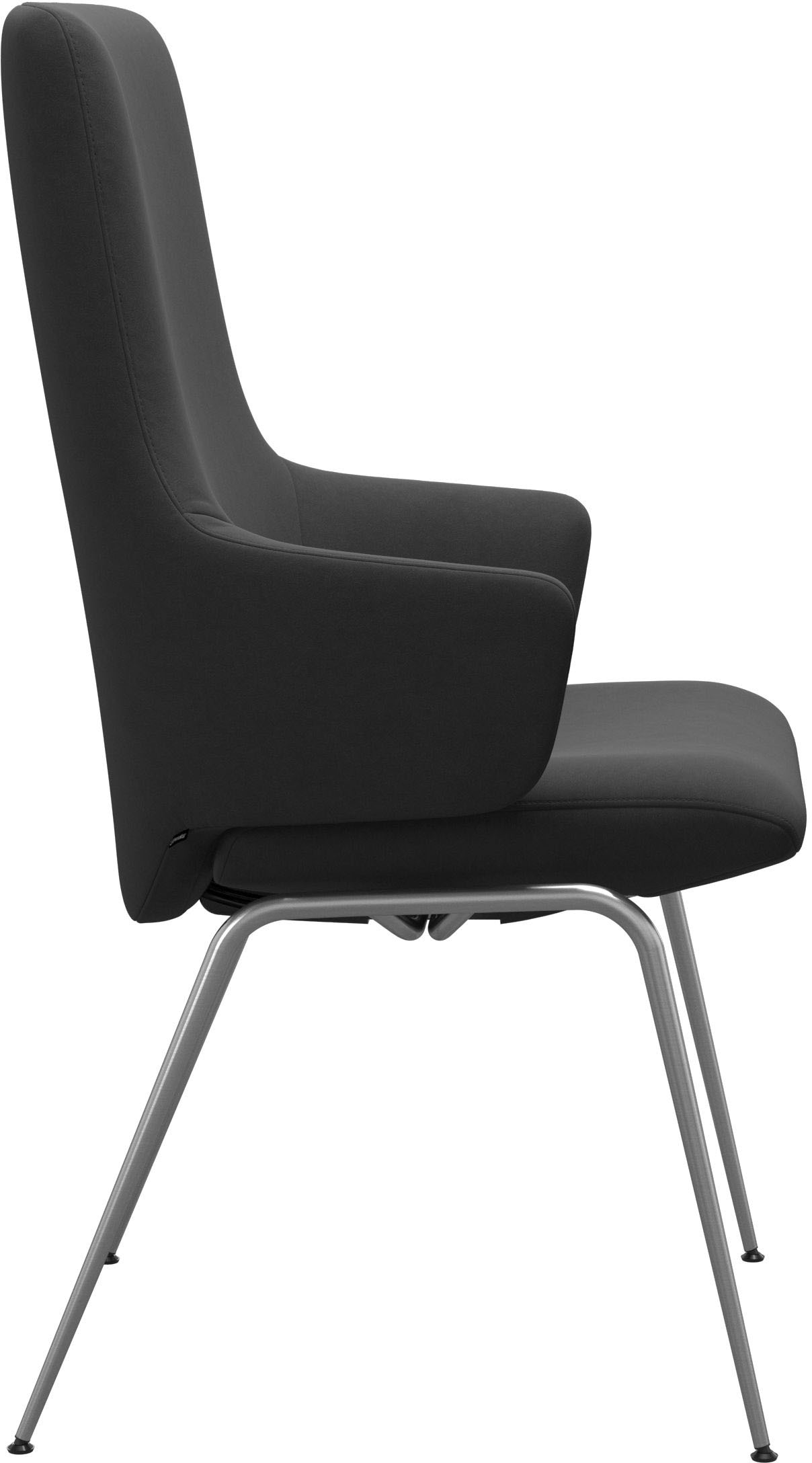 Stressless® Polsterstuhl »Laurel« () High Back mit Armlehne, Größe L, mit Beinen aus Stahl in Schwarz matt