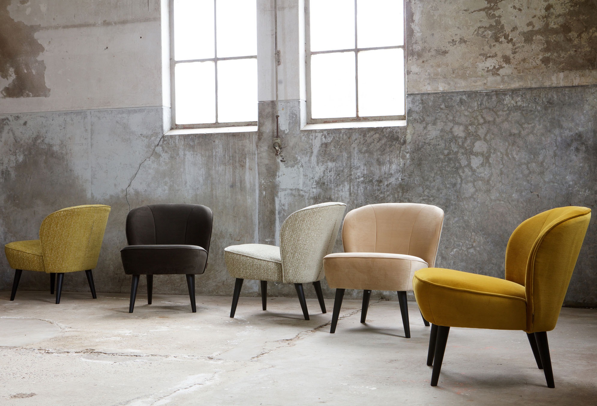 WOOOD Sessel »Sara« weich gepolstert, 4-Fuß Gestell, H 71 cm x B 59 cm