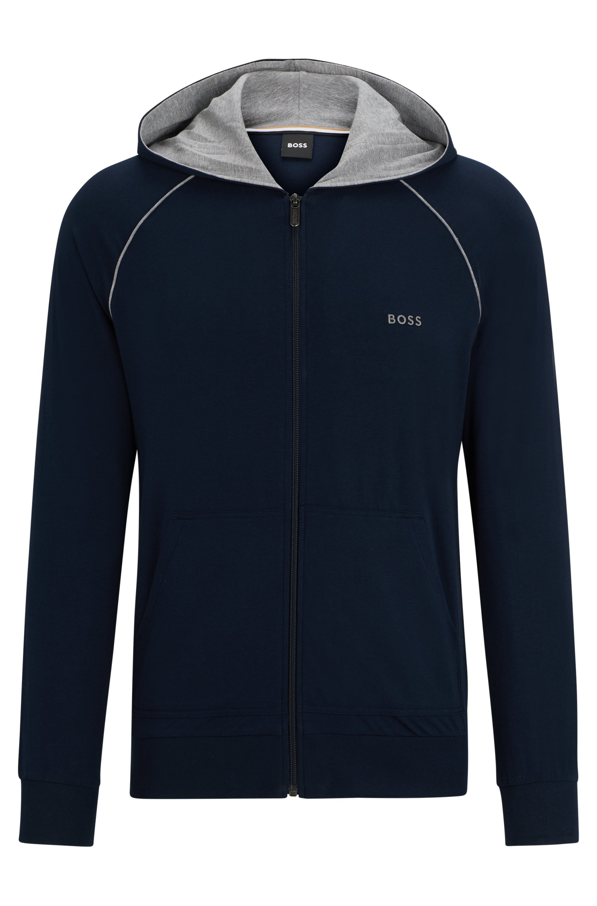 BOSS Kapuzensweatjacke »Mix&Match Jacket H«, mit BOSS Stickerei auf der Brust