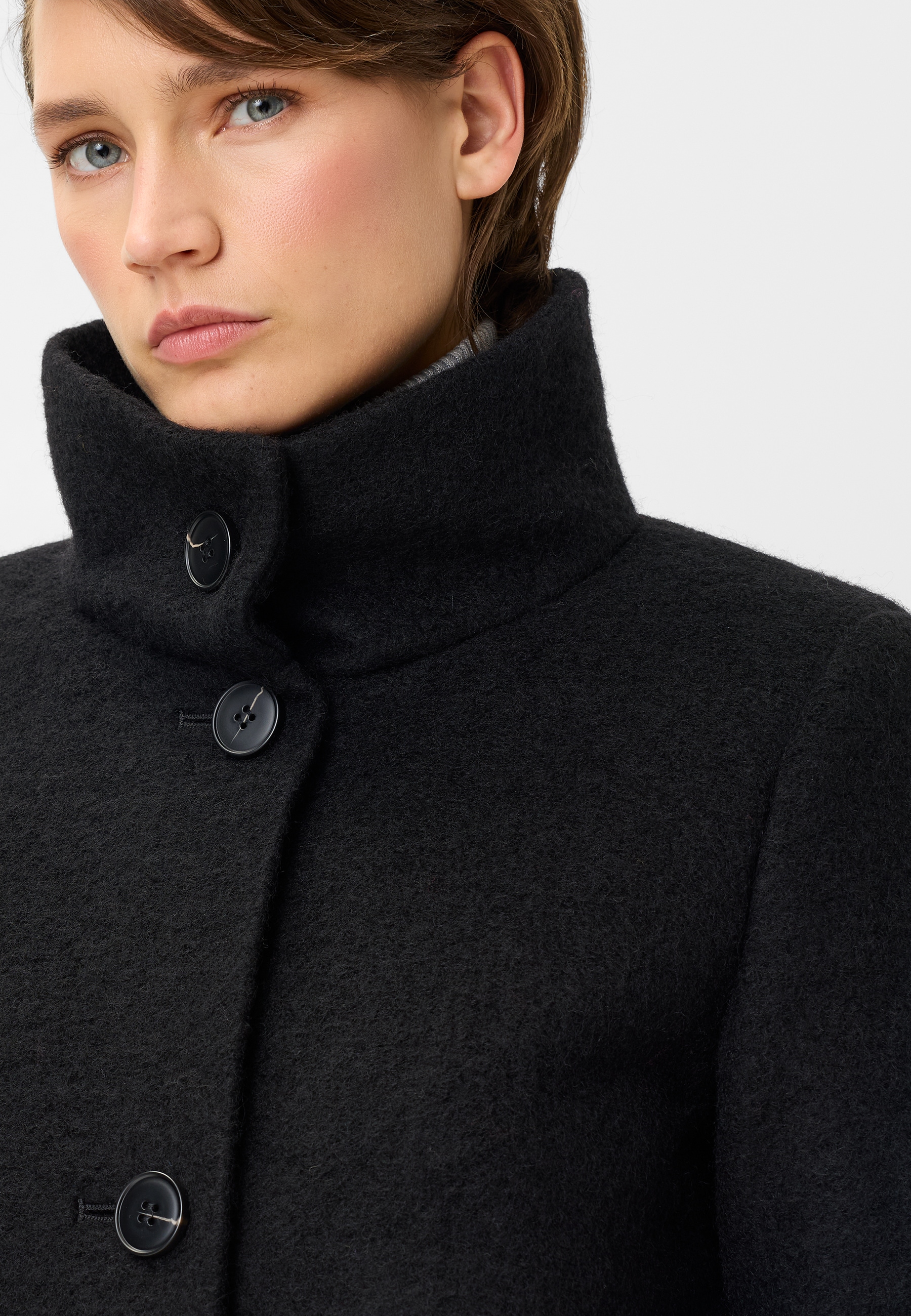 Fuchs Schmitt Wollmantel Stehkragen, Regular Fit, Wollmix