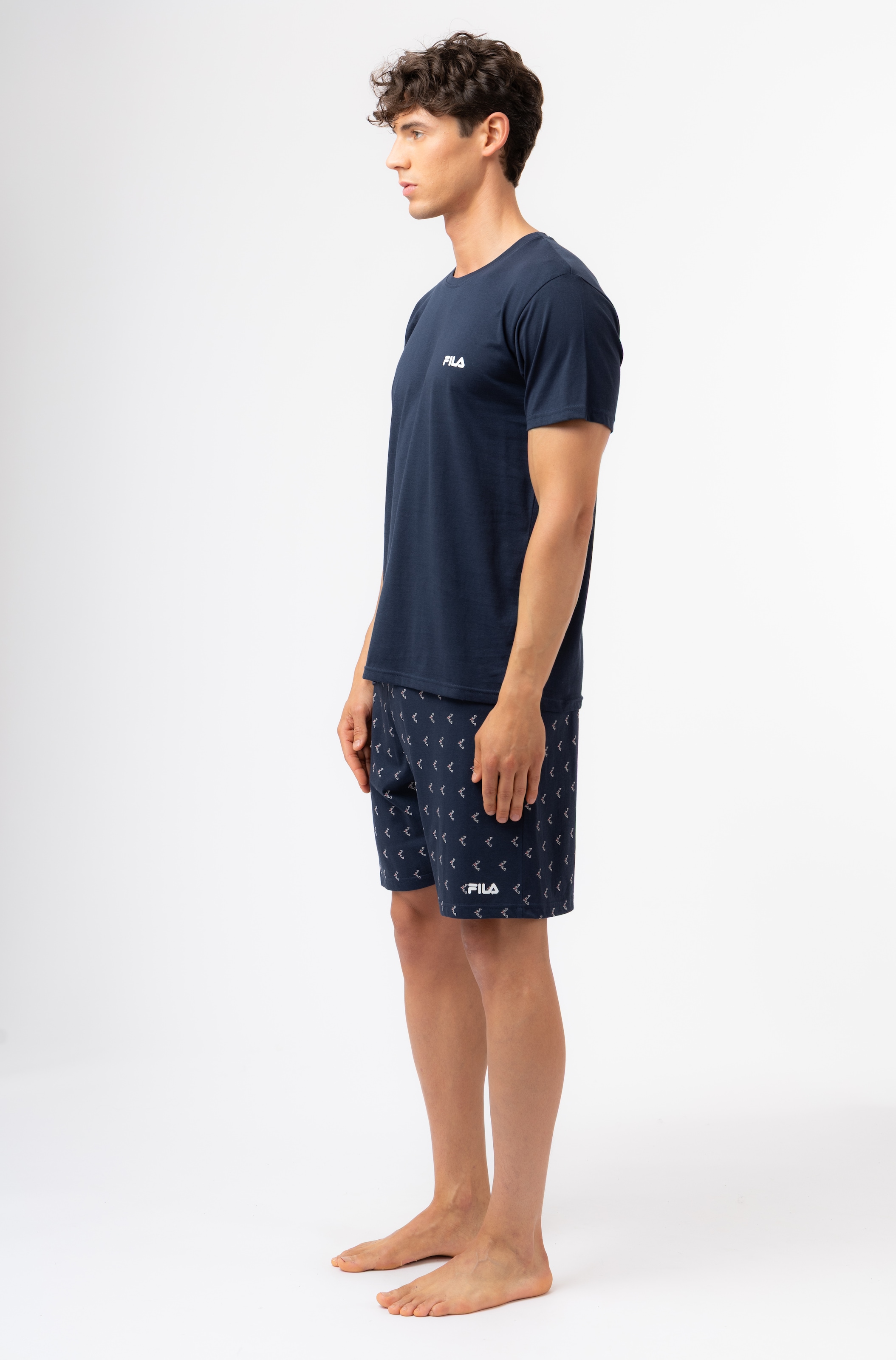 Fila Shorty 2 mit Rundhalsausschnitt, Kurzarm, Cotton