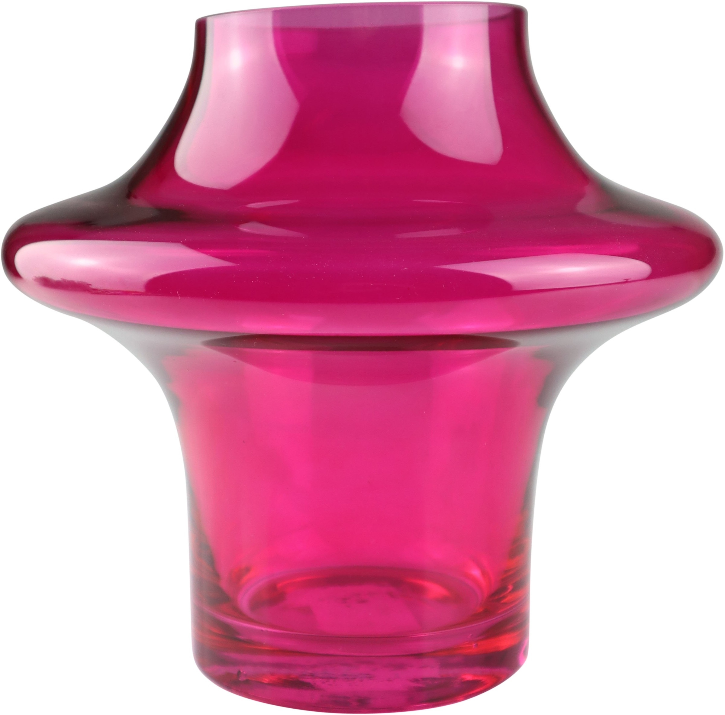AM Design Dekovase »Klassische, runde Vase aus pinkfarbenem Glas«, stilvolles Accessoire für Ihre Blumen