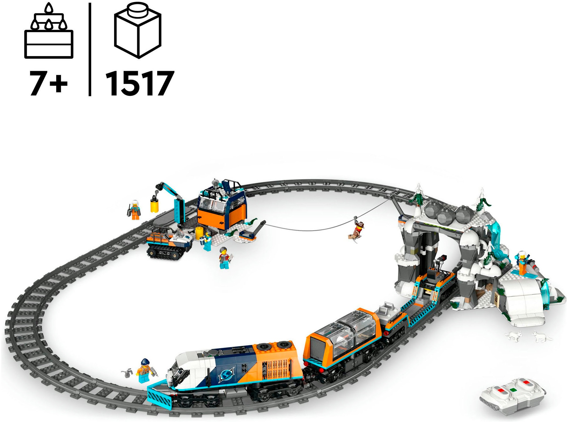 LEGO® Konstruktionsspielsteine »Arktis-Polarexpress (60470), LEGO City«, (1517 St.), Made in Europe