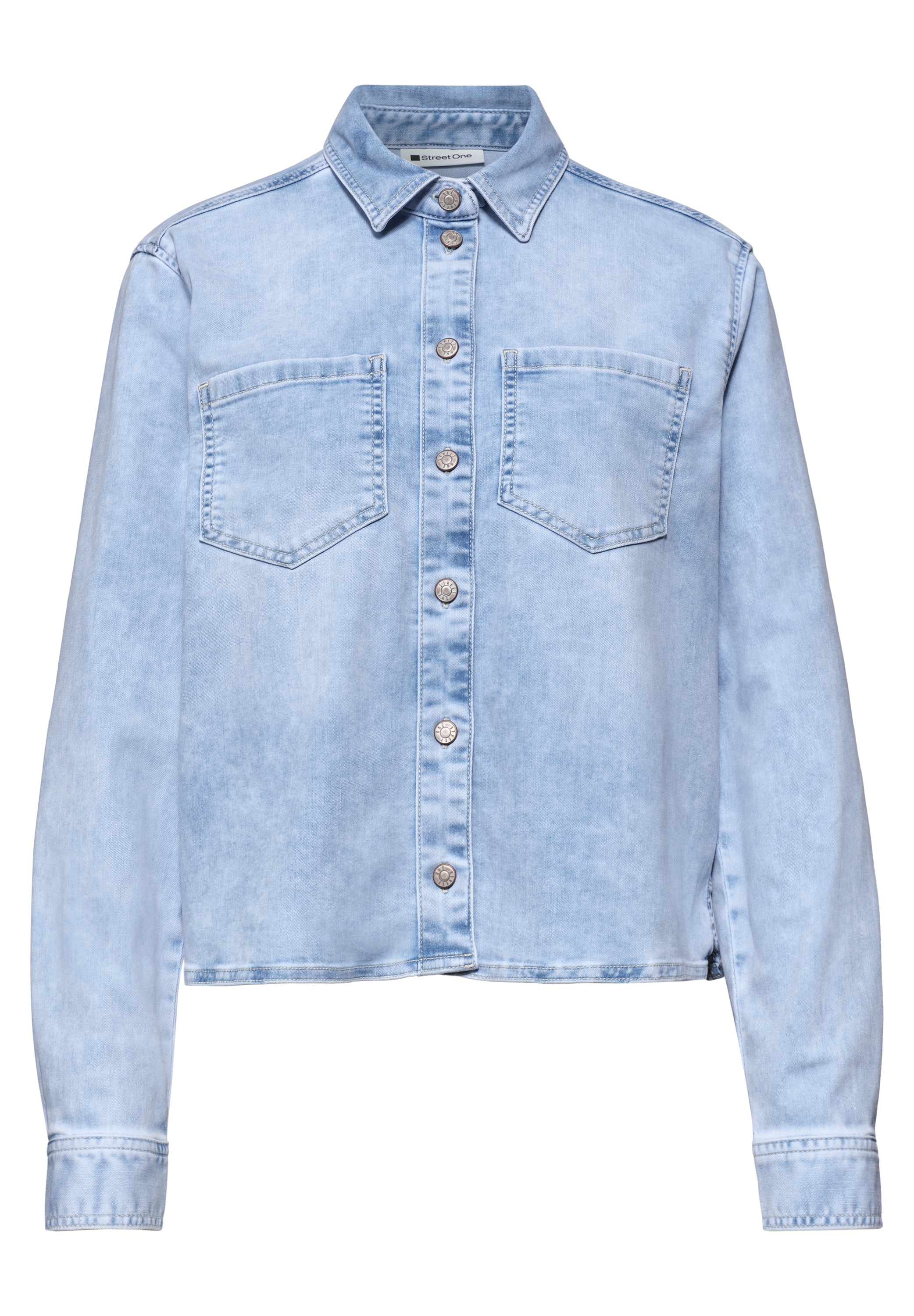 STREET ONE Jeansbluse »Style Lea« in Denim-Optik