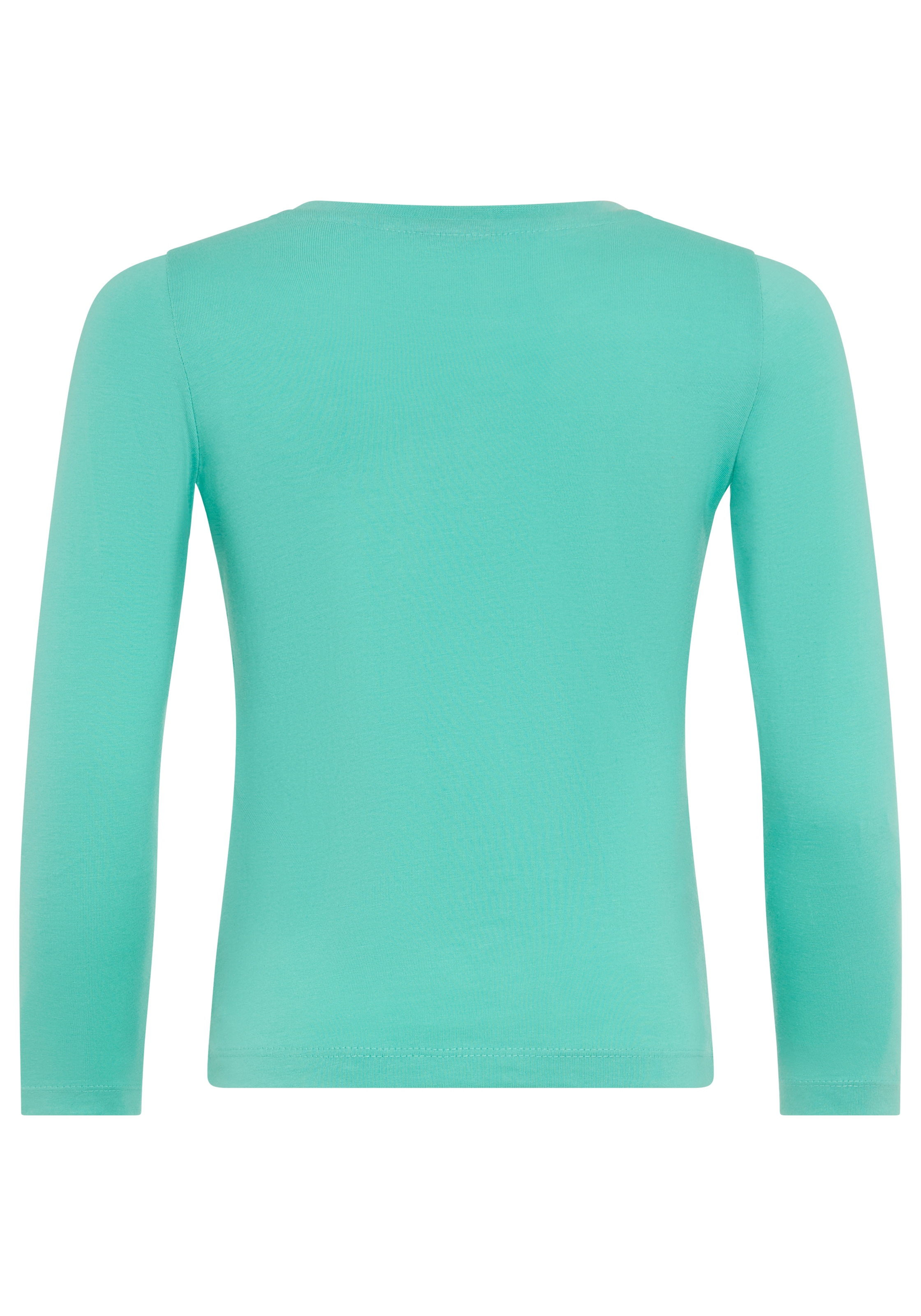 KIDSWORLD Langarmshirt »Regenbogen Pailletten-Applikation«, Langarm, Basic-Passform, mit schimmernden Pailletten-Applikationen