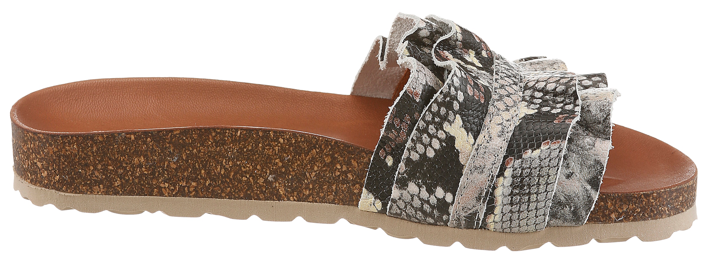 VERBENAS Pantolette »ROCIO«  Sommerschuh, Strandschuh, Urlaubsschuh in Reptil-Optik