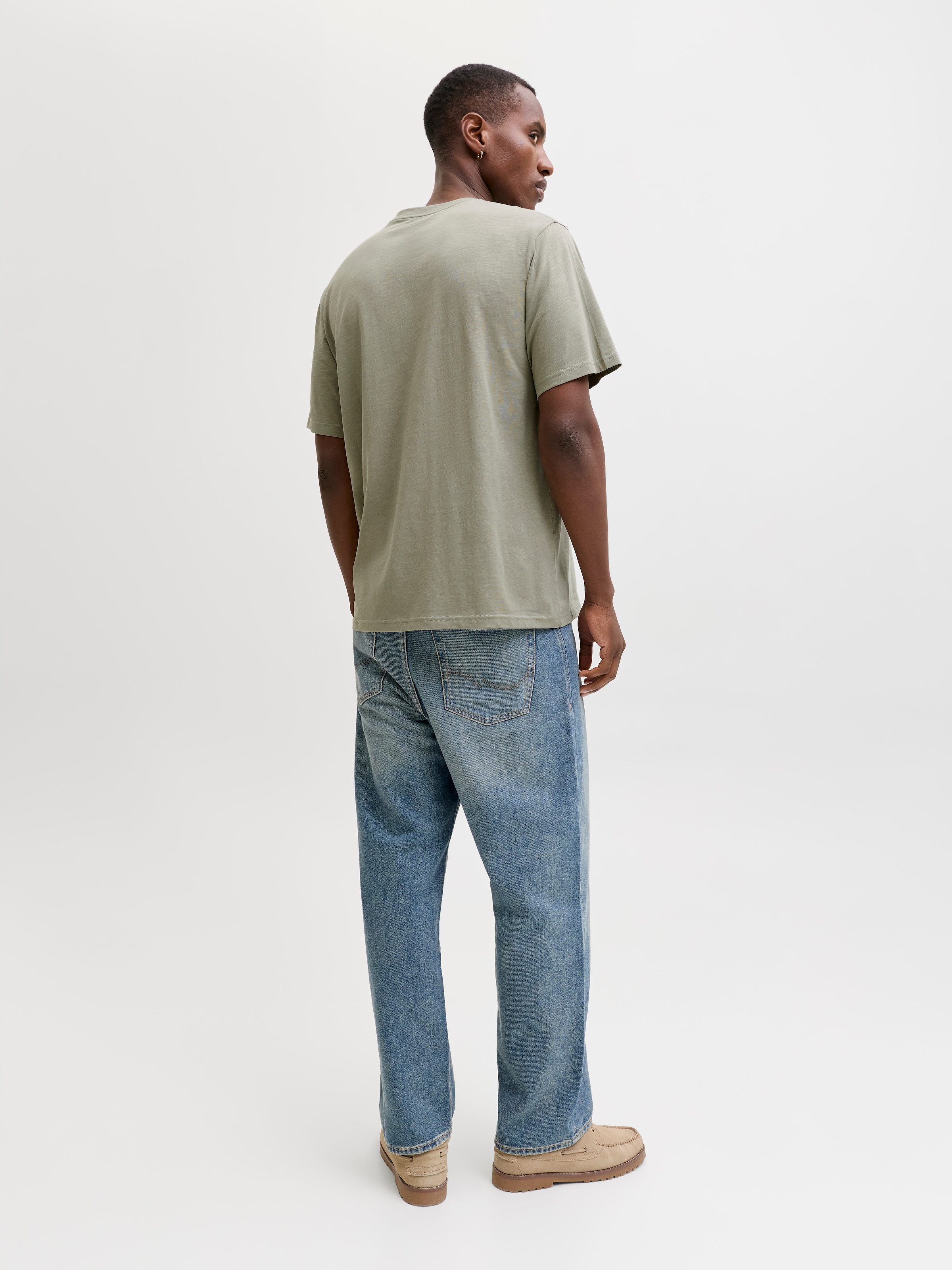 Jack & Jones Kurzarmshirt »JJEDOVER SLUB TEE SS NOOS« Baumwollmischung, relaxed fit