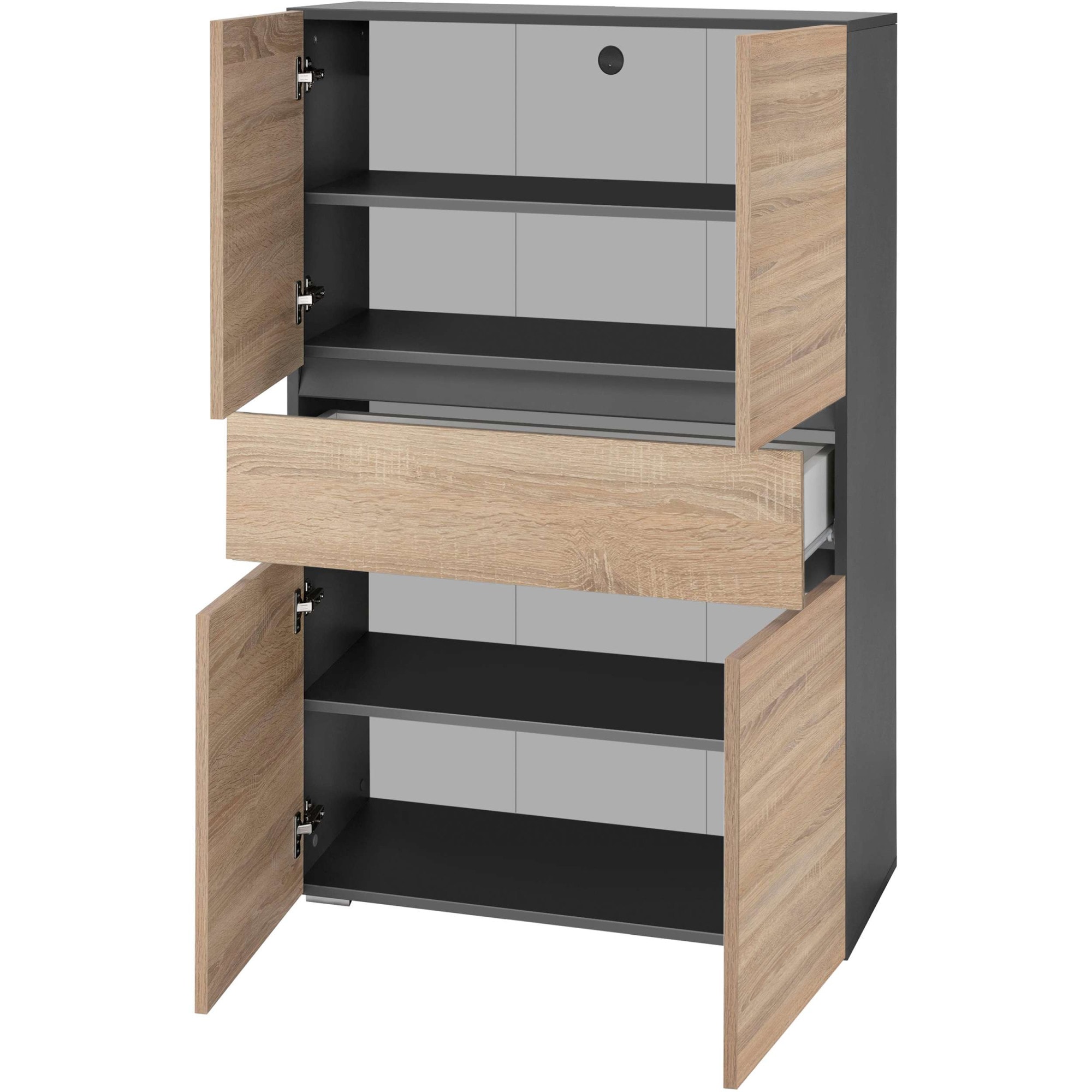 Home affaire Midischrank »Wisla« mit 4 Türen & 1 Schublade, Breite 76 cm, Höhe 130 cm