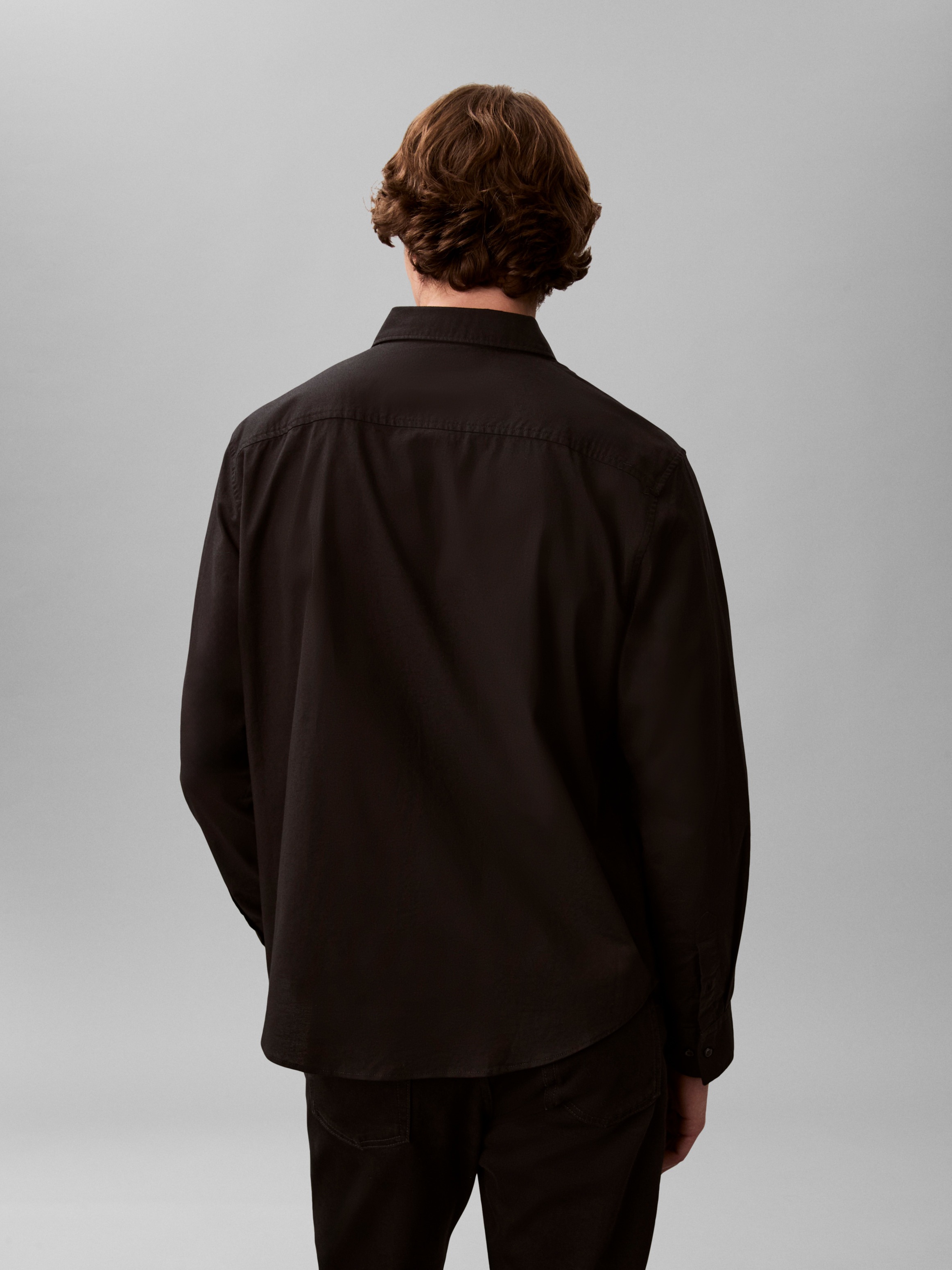 Calvin Klein Jeans Langarmhemd »LS SOLID OXFORD CLASSIC SHIRT« Mit Rundhalsausschnitt