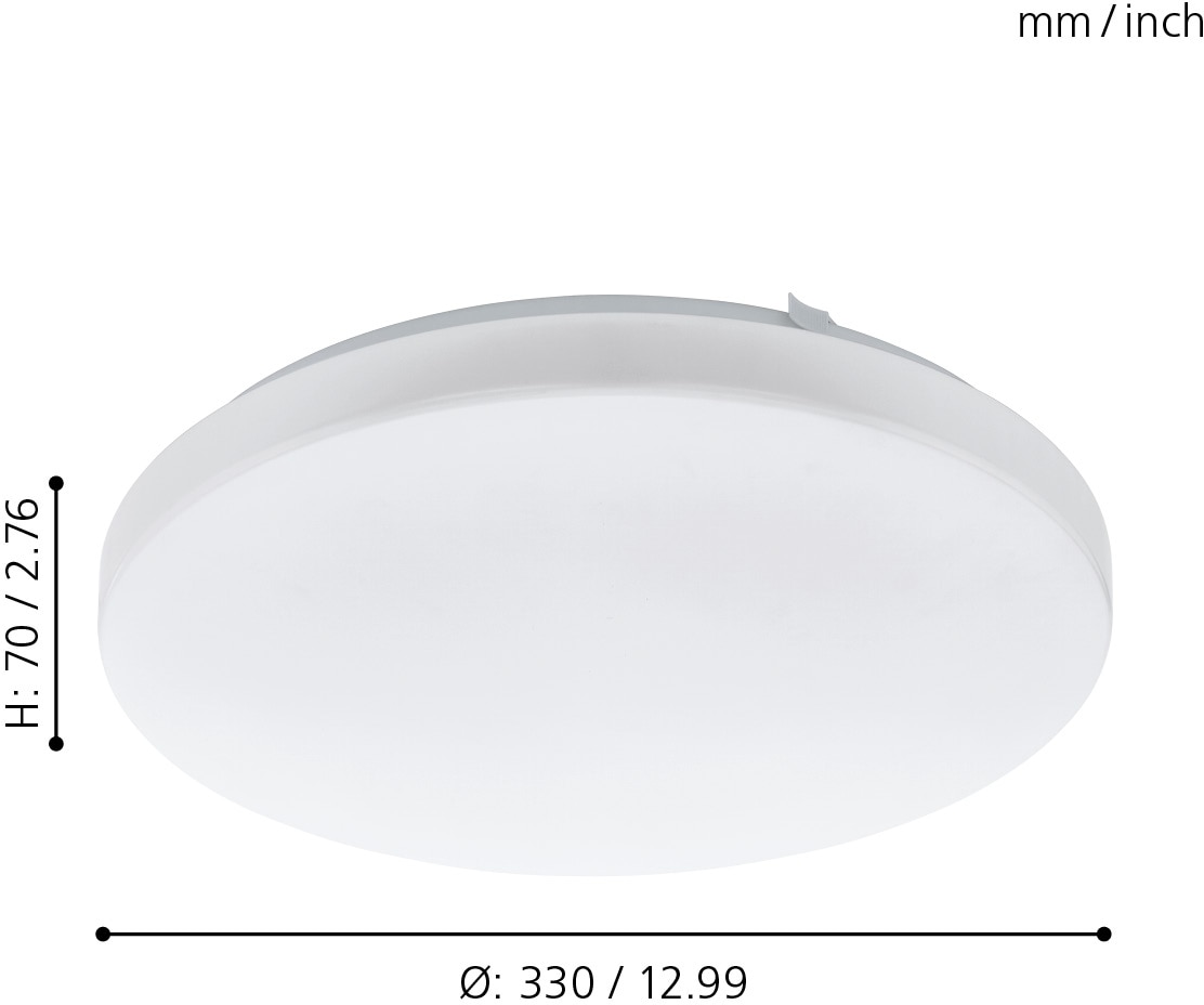 EGLO LED Deckenleuchte »FRANIA«, LED-Board, Warmweiß, weiß / Ø33 x H7 cm / inkl. 1 x LED-Platine (je 14,6W, 1600lm, 3000K) - Deckenlampe - Schlafzimmerlampe - Büroleuchte - Lampe - Schlafzimmer - Küche - Flur - Flurlampe - Küchenlampe